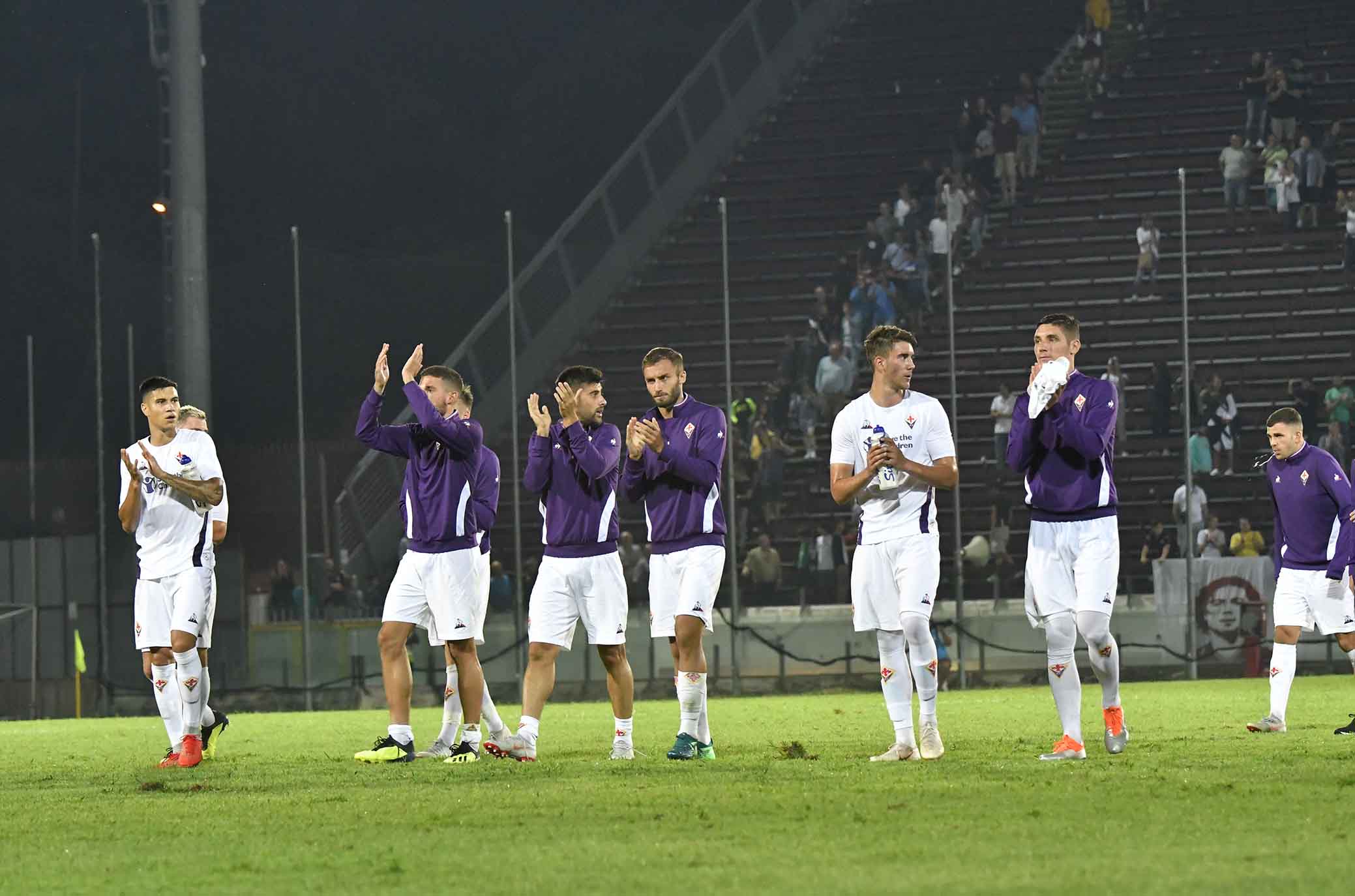 AREZZO-FIORENTINA 22-08-2018 SALUTI A FINE PARTITA. GALASSI SILVANO/SILPRESS