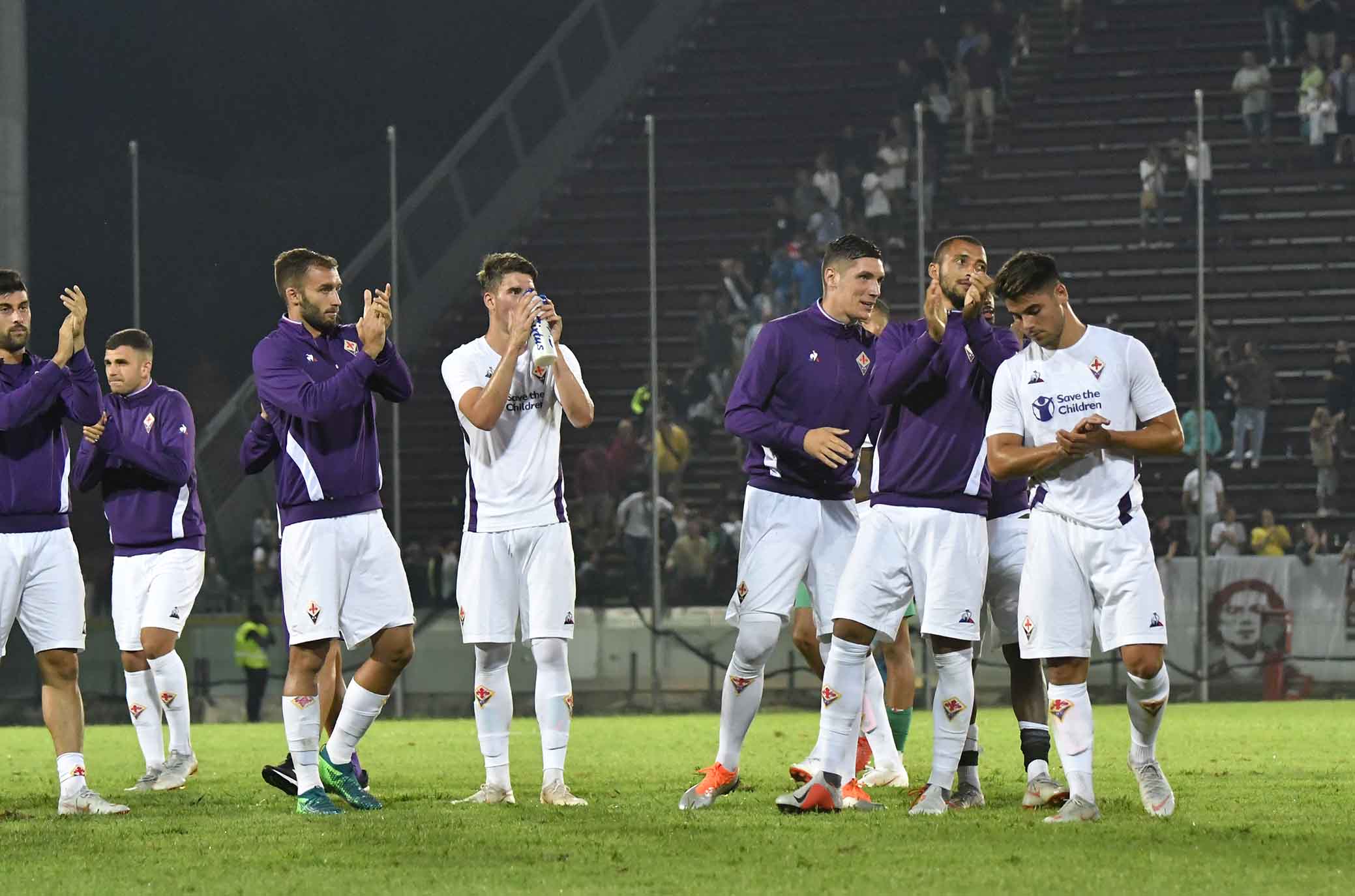 AREZZO-FIORENTINA 22-08-2018 SALUTI A FINE PARTITA. GALASSI SILVANO/SILPRESS