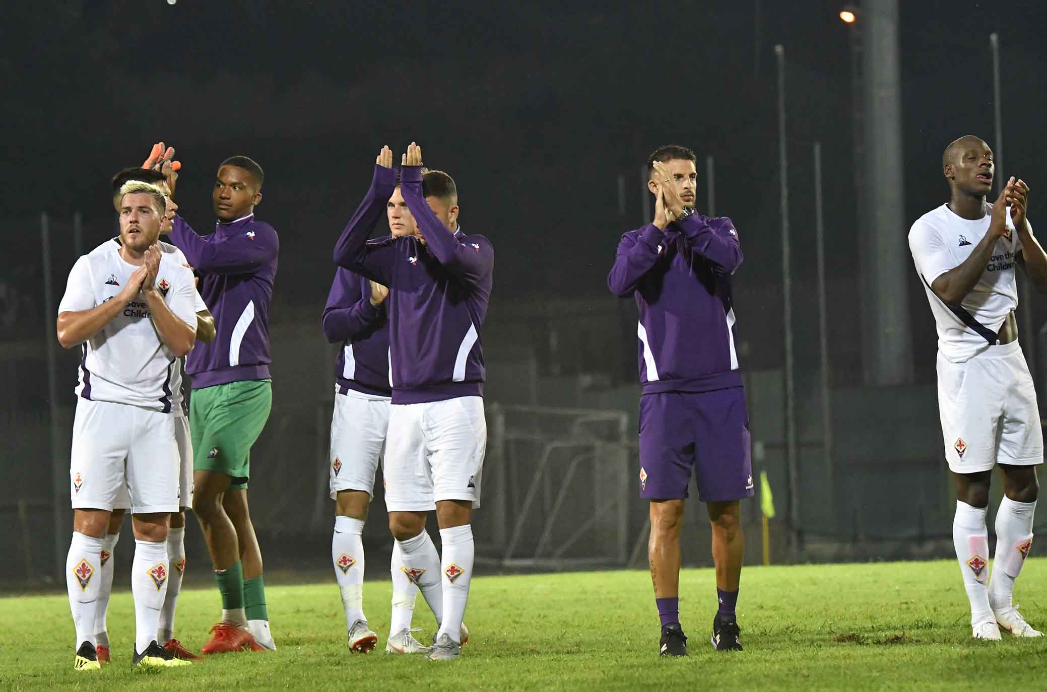 AREZZO-FIORENTINA 22-08-2018 SALUTI A FINE PARTITA. GALASSI SILVANO/SILPRESS