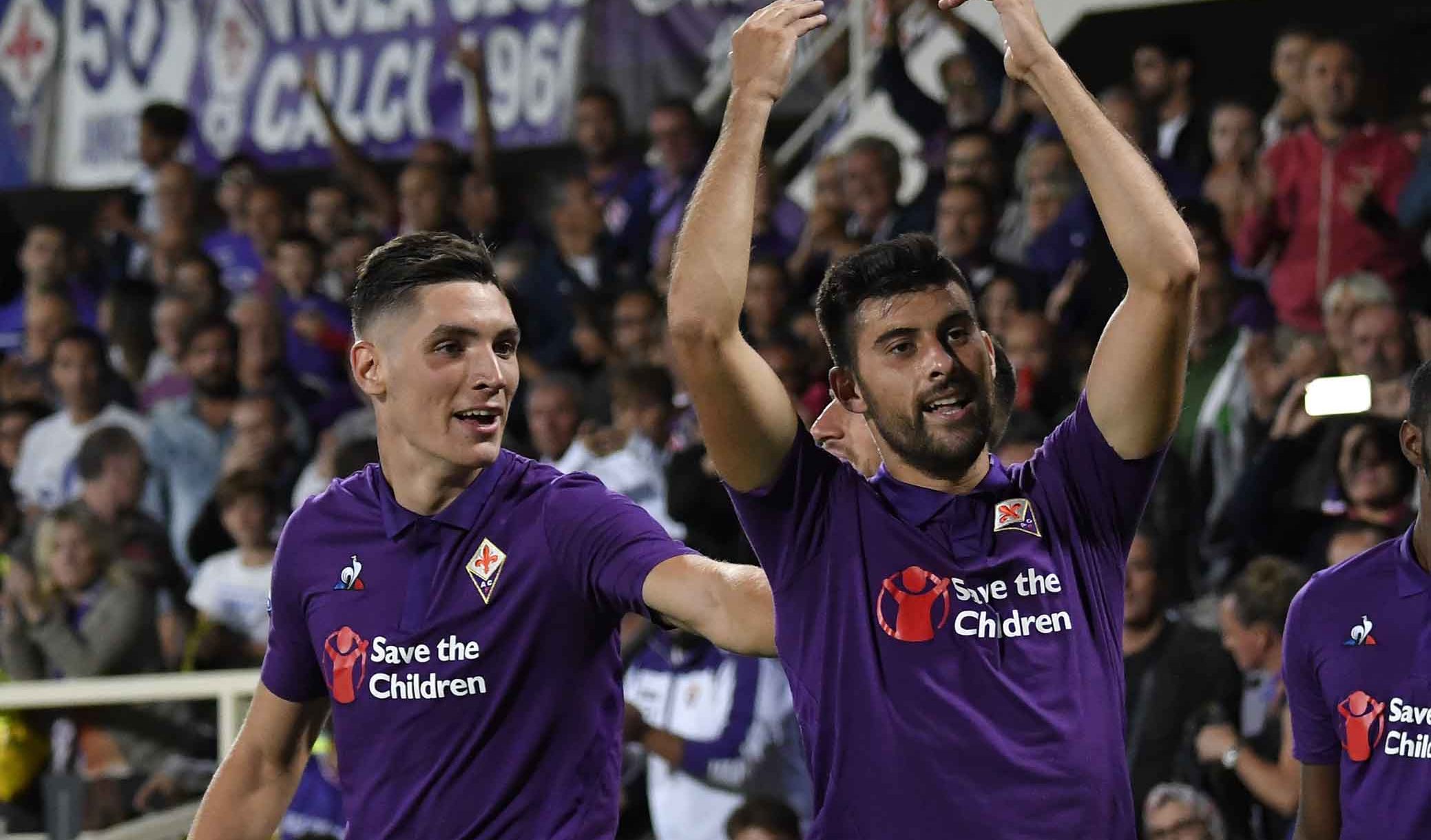 FIORENTINA-CHIEVO 26-08-2018 ESULTANZA DI MARCO BENASSI. GALASSI SILVANO/SILPRRESS