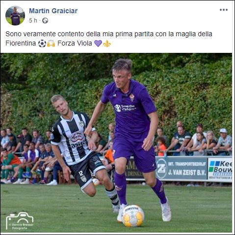 Graiciar: "Veramente contento della mia prima partita con la Fiorentina"