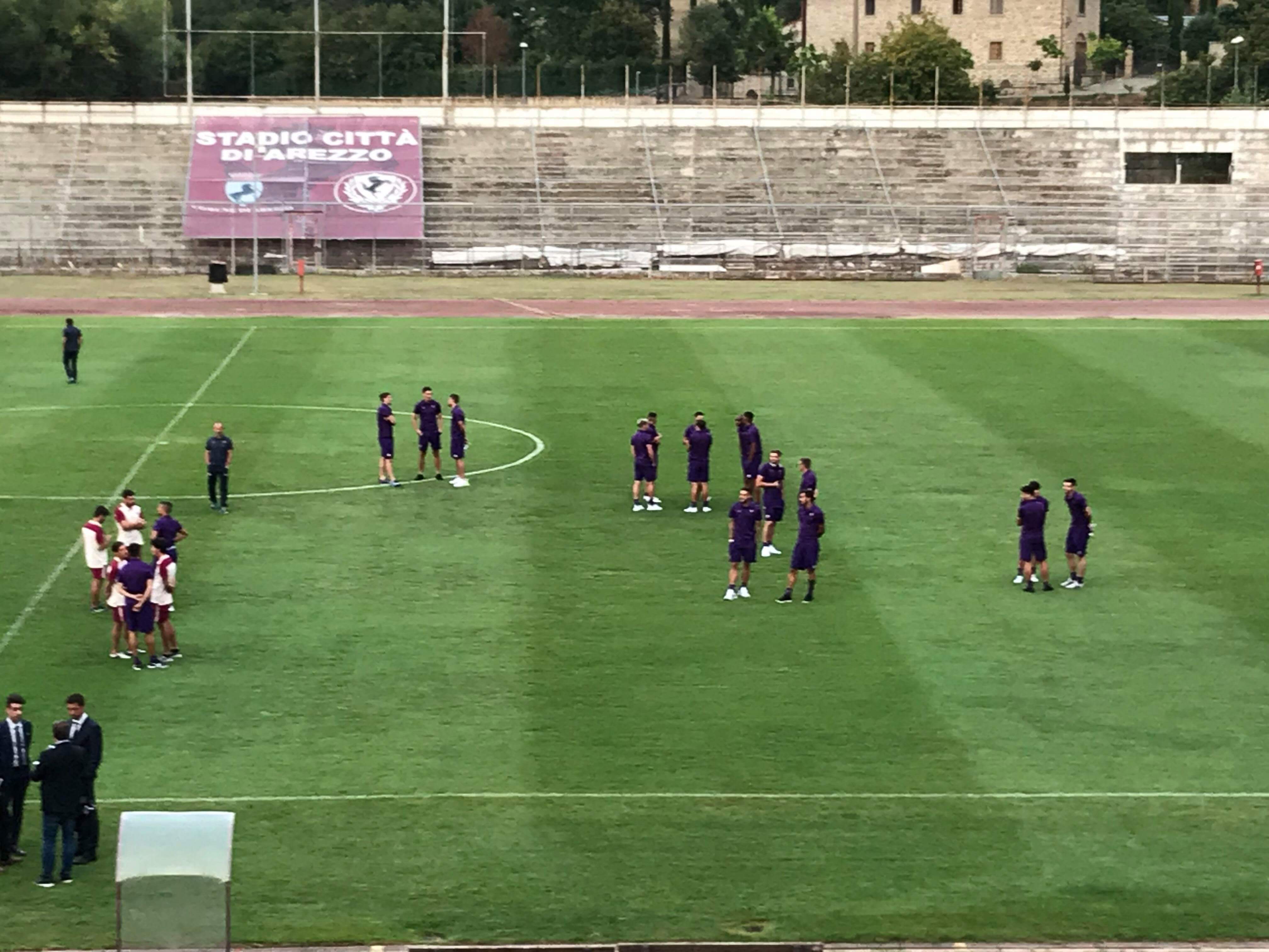 Amichevole, Fiorentina arrivata ad Arezzo (FOTO)