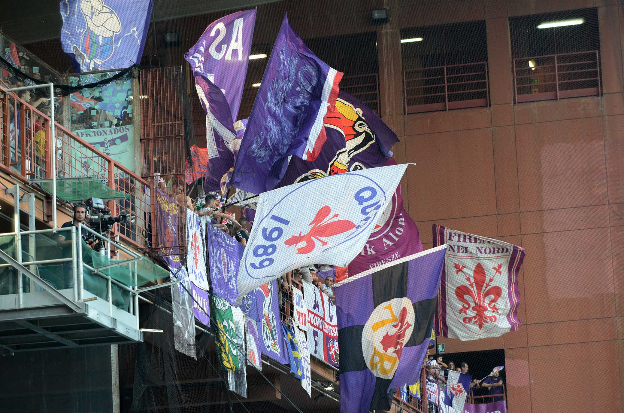 PEGASO NEWSPORT-SAMPDORIA-FIORENTINA CAMPIONATO SERIE A 2018-19 RECUPERO. TIFOSI DELLA FIORENTINA. SILPRESS