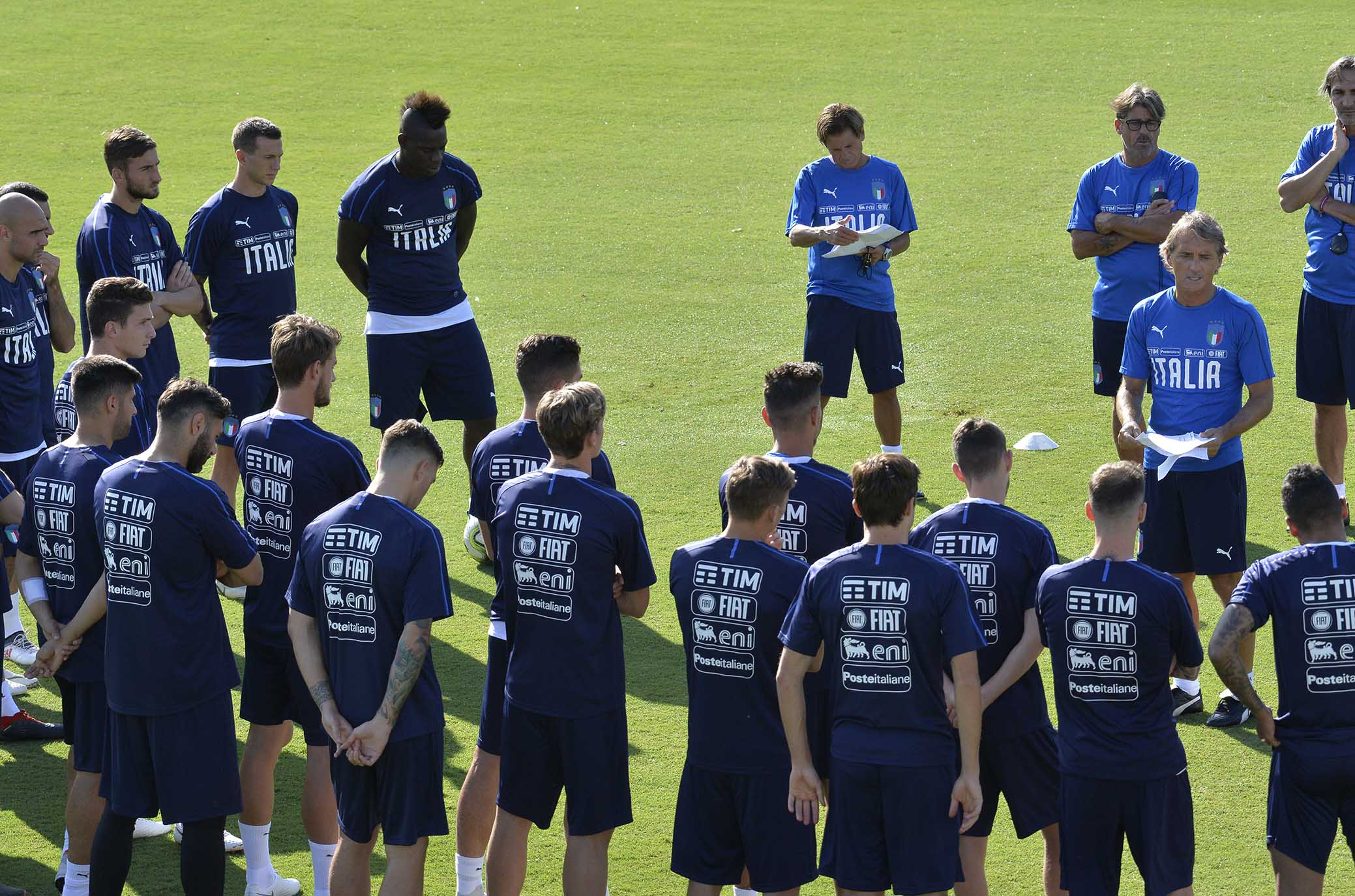 COVERCIANO 03-09-2018 RITIRO DELLA NAZIONALE. ROBERTO MANCINI PARLA ALLA SQUADRA. GALASSI SILVANO/SILPRESS