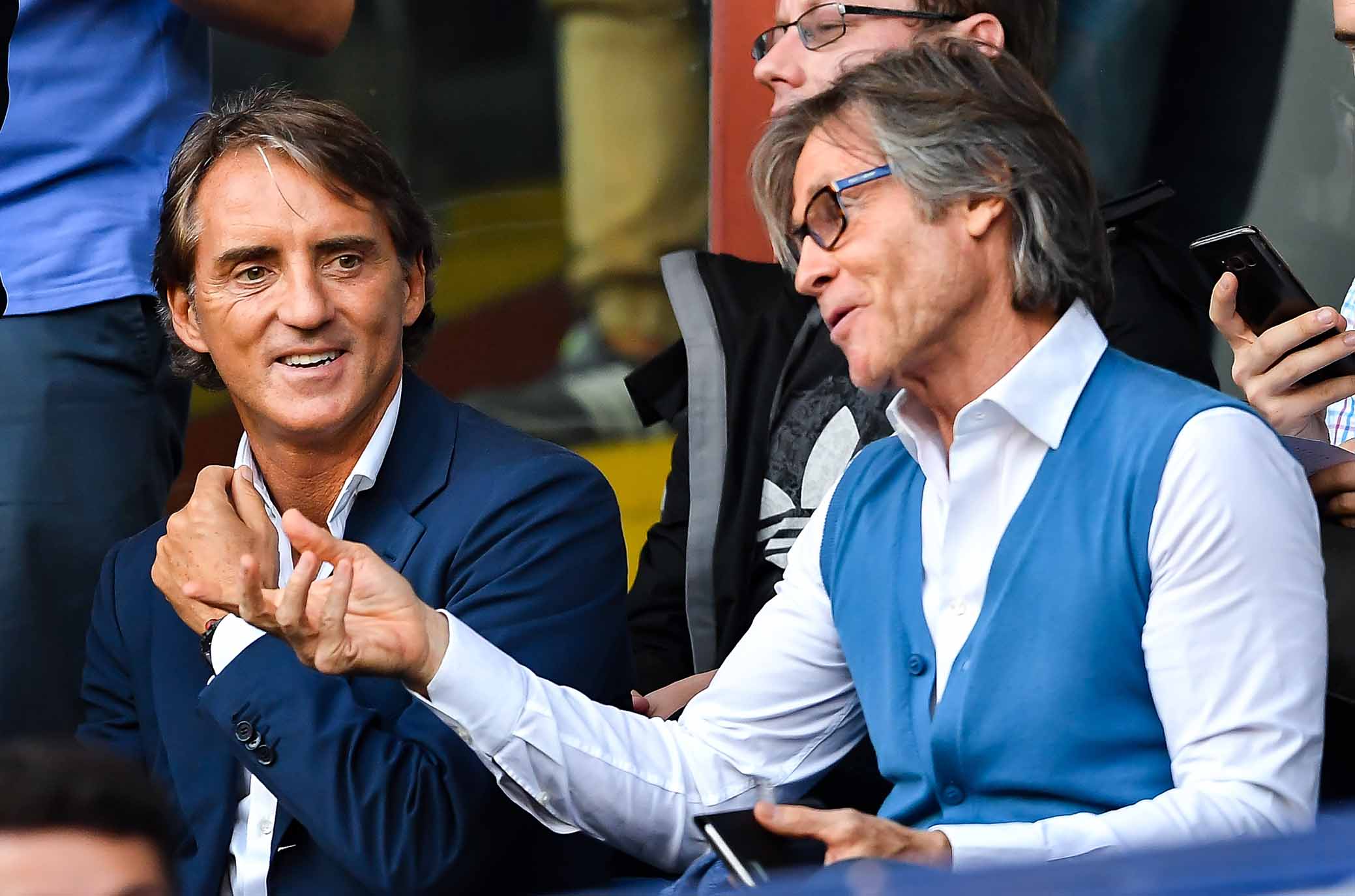 Genova, 19/09/2018 Serie A/Sampdoria-Fiorentina Roberto Mancini (c.t. Italia)-Gabriele Oriali (team manager Italia) SILPRESS