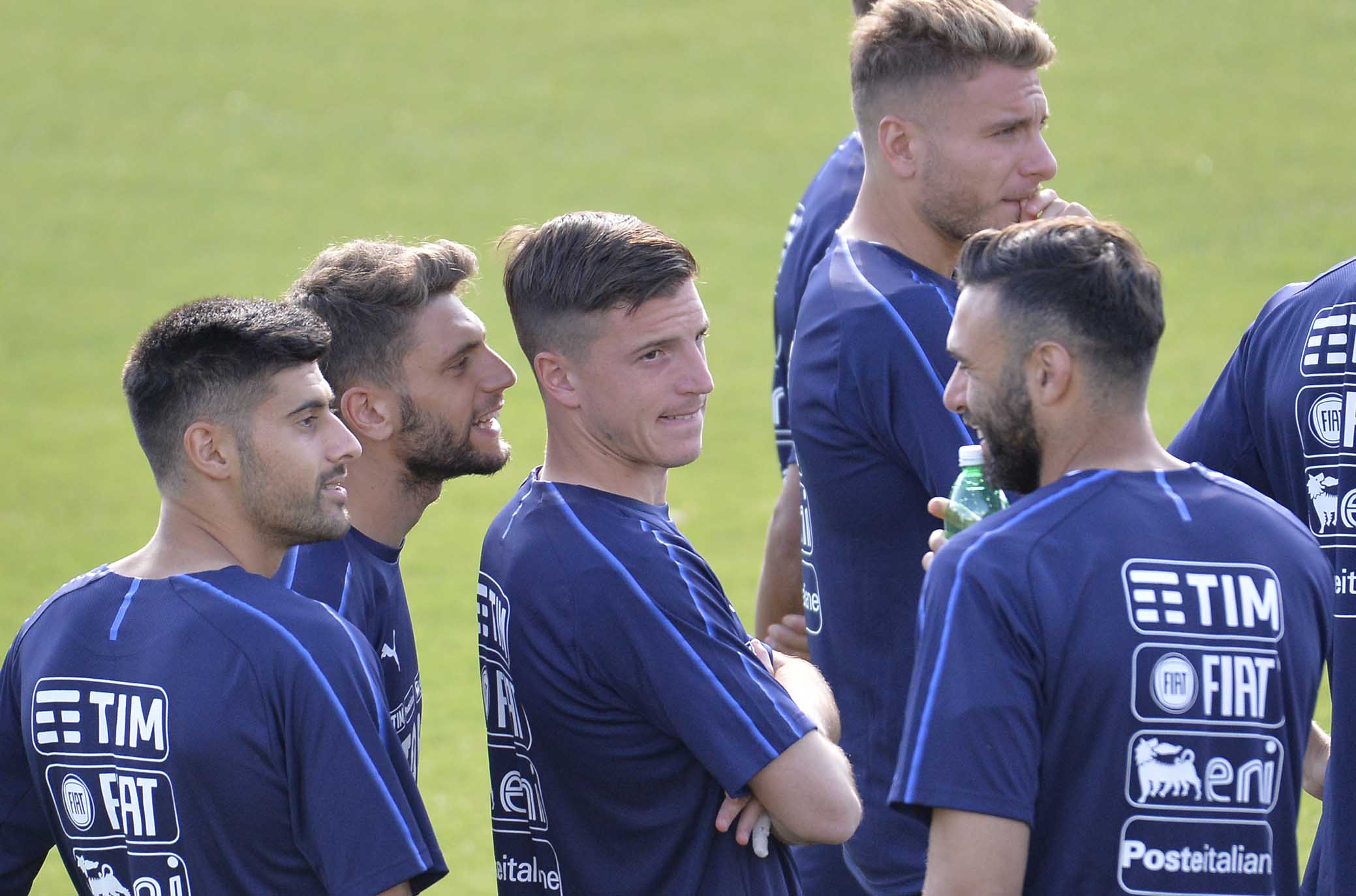 COVERCIANO 03-09-2018 RITIRO DELLA NAZIONALE. ALESSIO CRAGNO E MARCO BENASSI IN GRUPPO. GALASSI SILVANO/SILPRESS