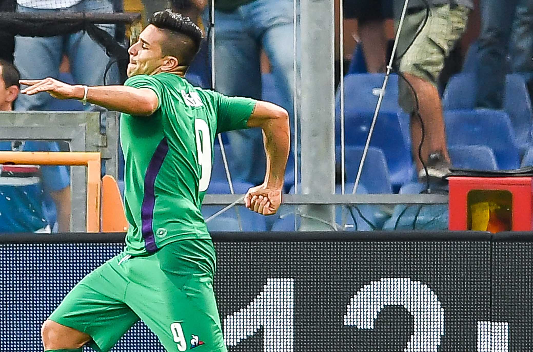 Genova, 19/09/2018 Serie A/Sampdoria-Fiorentina Gol Fiorentina (0-1): esultanza Giovanni Pablo Simeone. SILPRESS