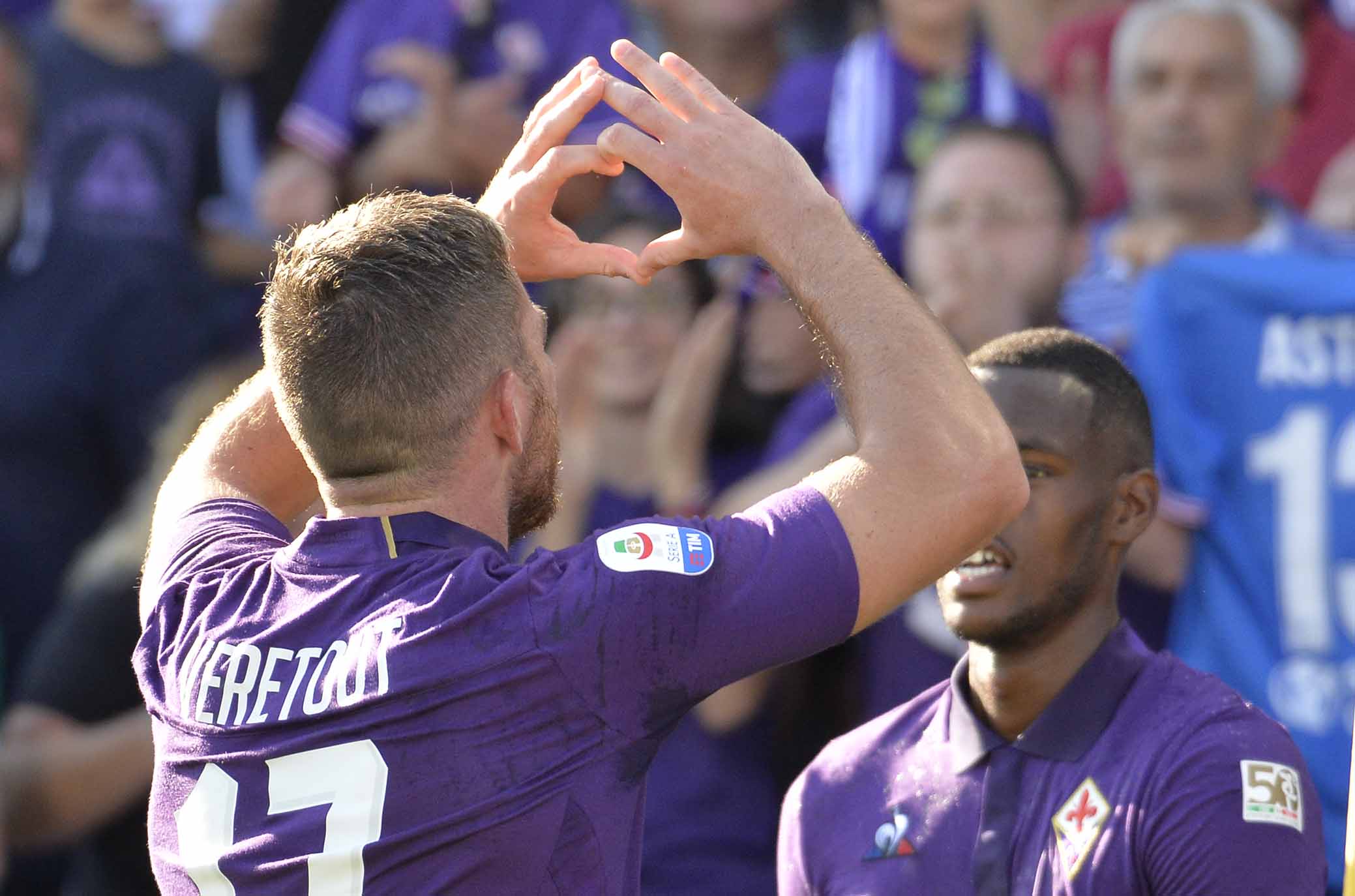 FIORENTINA-ATALANTA 30-09-2018. ESULTANZA DI JORDAN VERETOUT. GALASSI SILVANO/SILPRESS