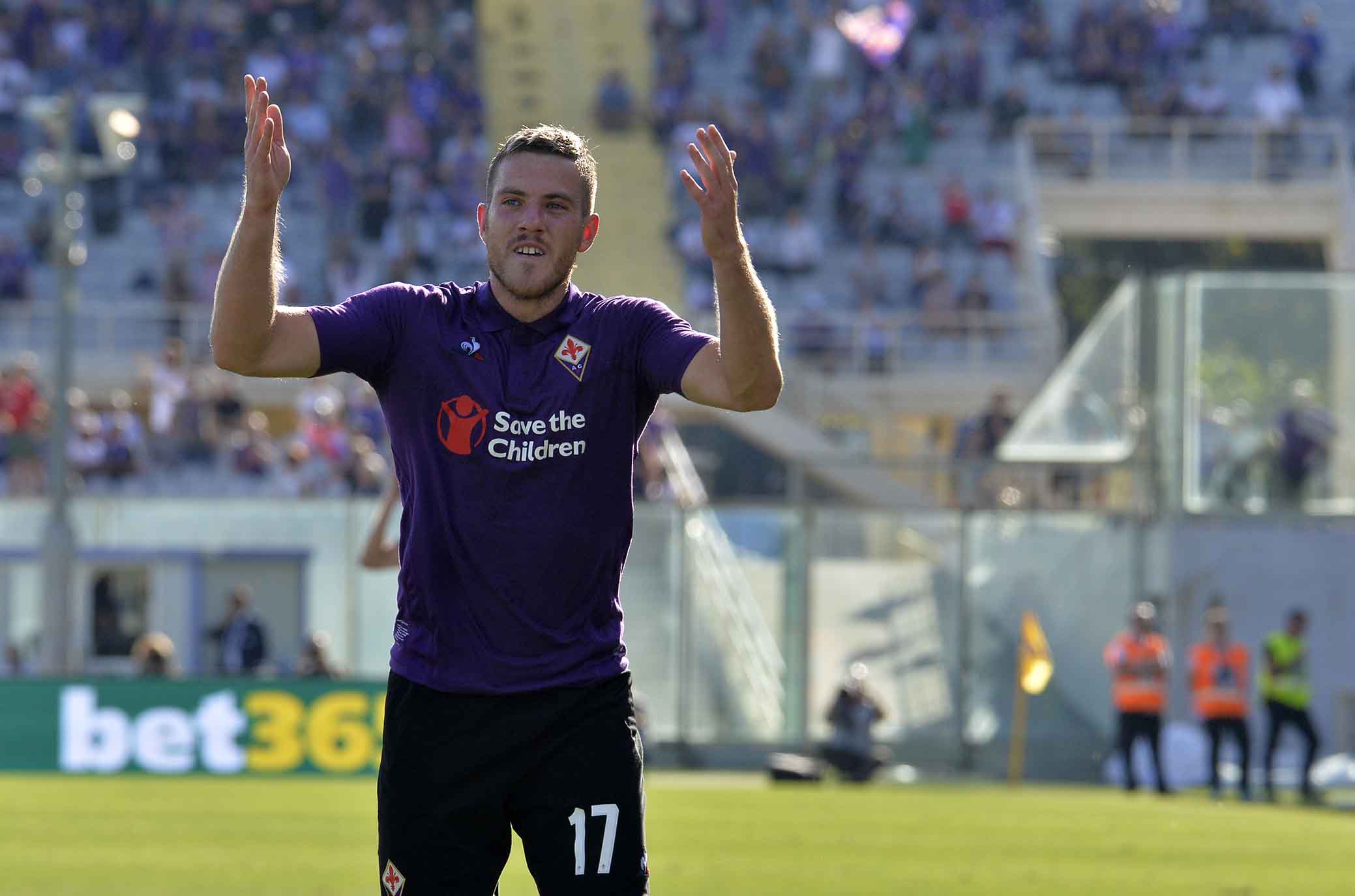 FIORENTINA-ATALANTA 30-09-2018. ESULTANZA DI JORDAN VERETOUT. GALASSI SILVANO/SILPRESS