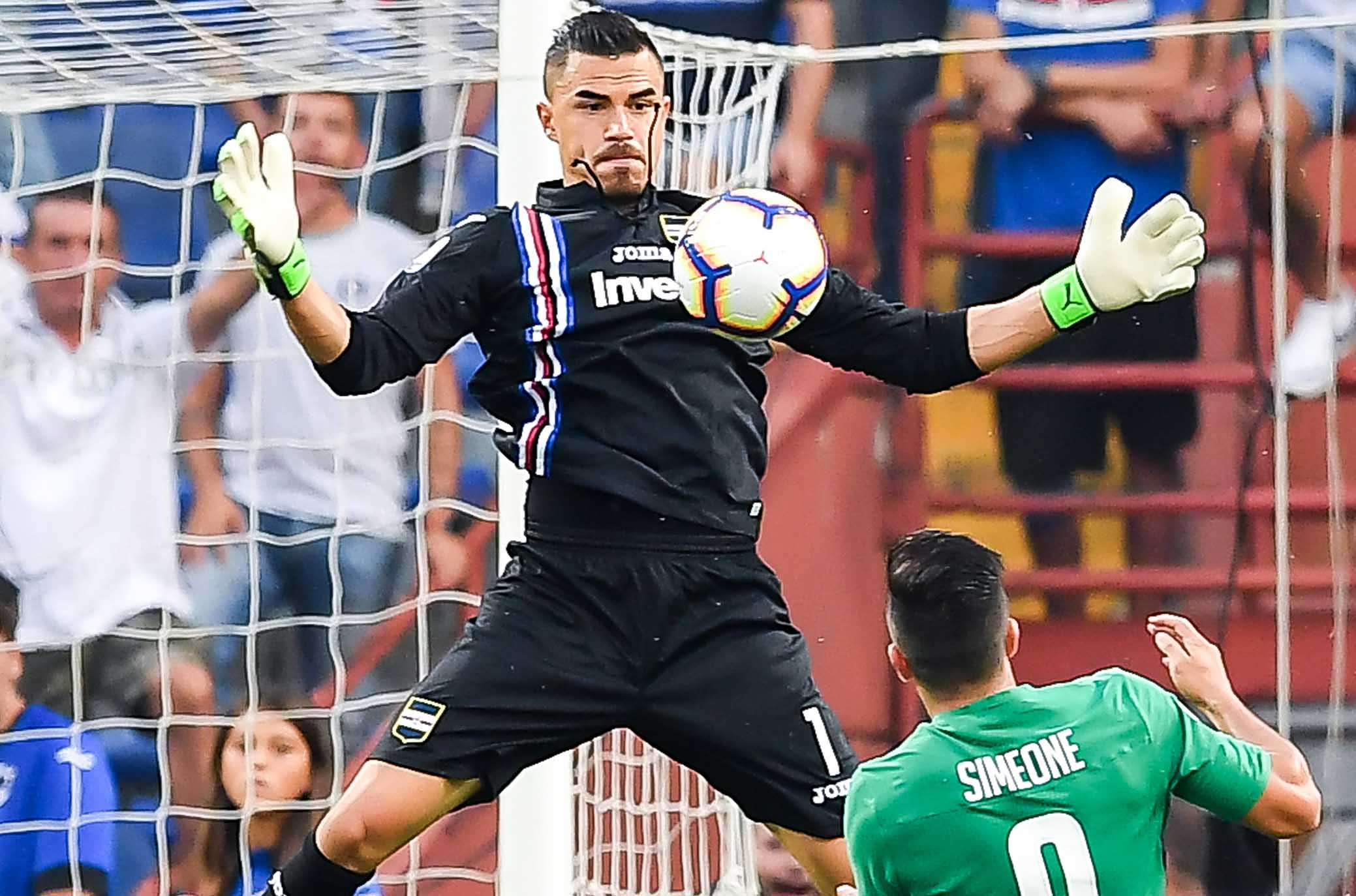 Genova, 19/09/2018 Serie A/Sampdoria-Fiorentina Emil Mulyadi Audero-Giovanni Pablo Simeone