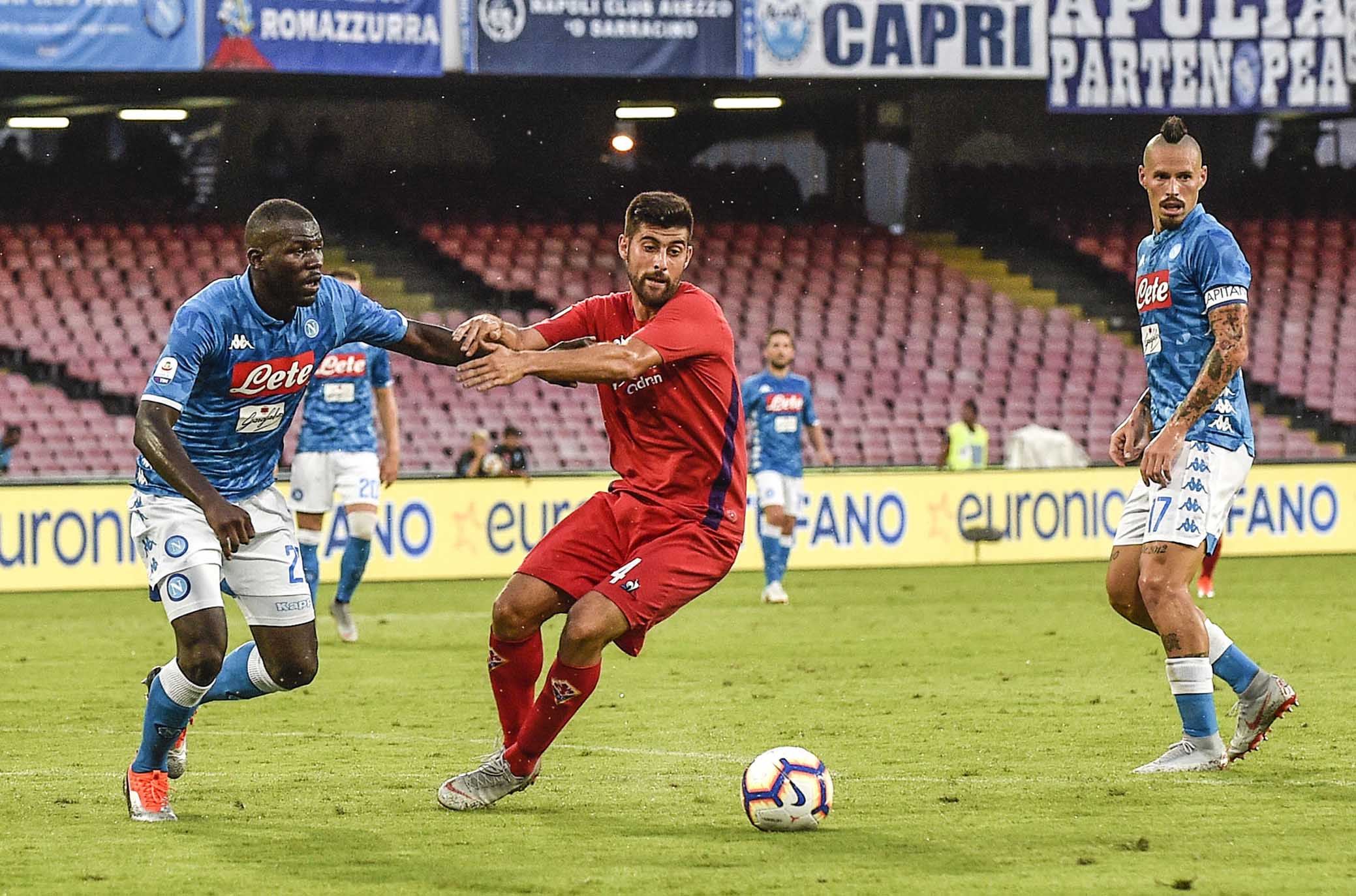 NAPOLI-FIORENTINA 15-09-2018 MARCO BENASSI E KOULIBALY. MARCO IORIO/SILPRESS