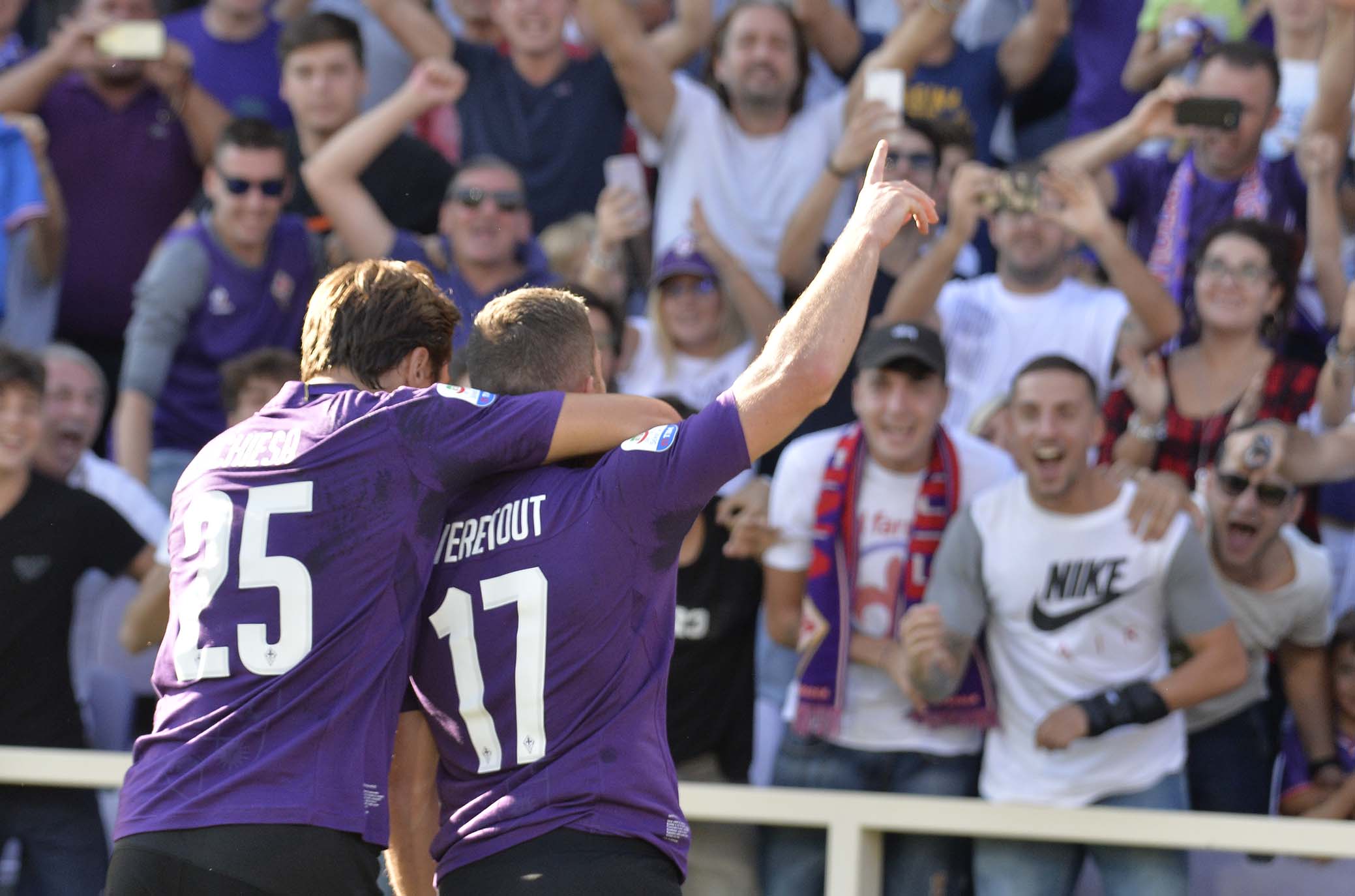 FIORENTINA-ATALANTA 30-09-2018. ESULTANZA DI JORDAN VERETOUT. GALASSI SILVANO/SILPRESS
