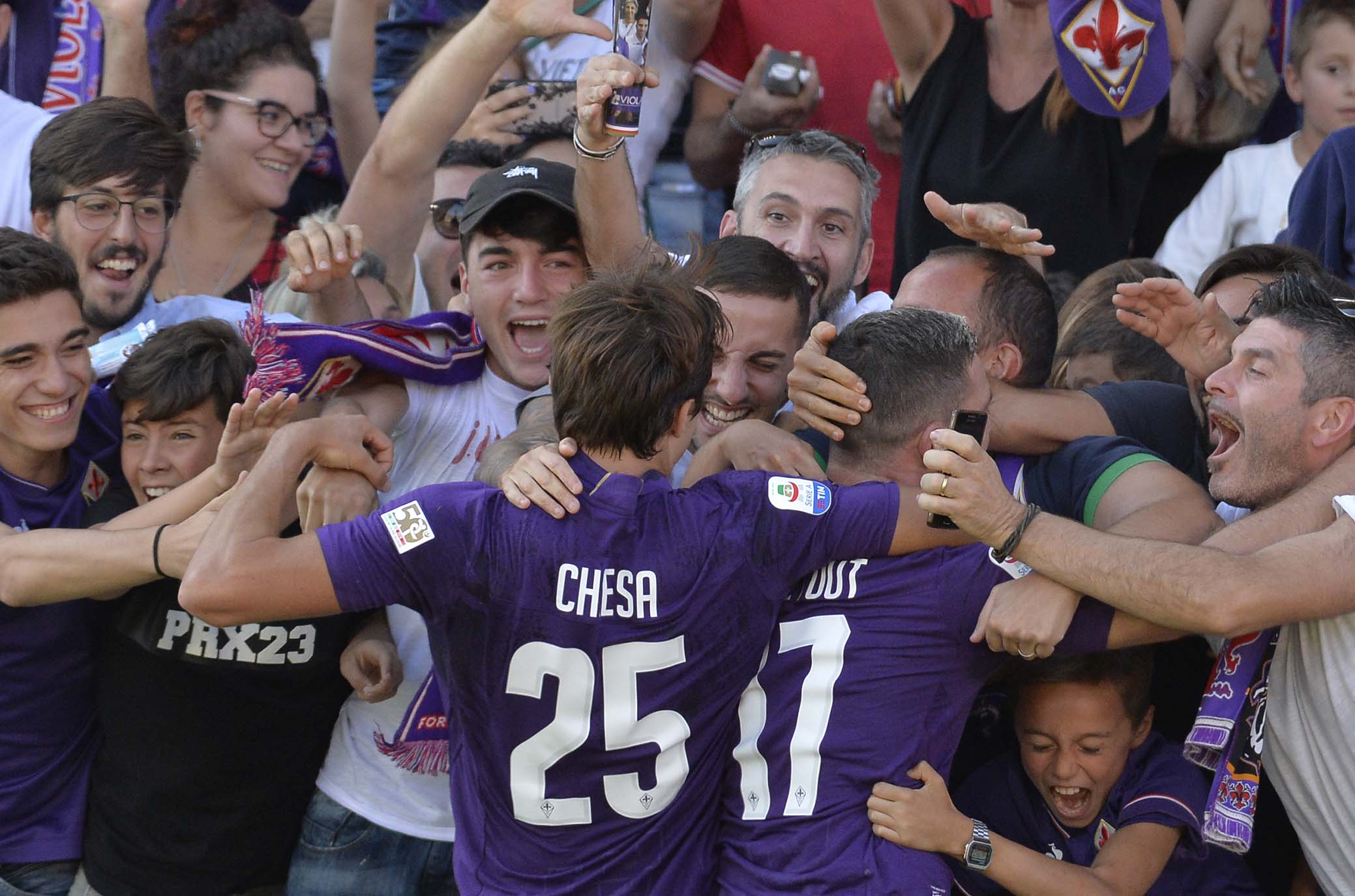 FIORENTINA-ATALANTA 30-09-2018. ESULTANZA DI JORDAN VERETOUT. GALASSI SILVANO/SILPRESS