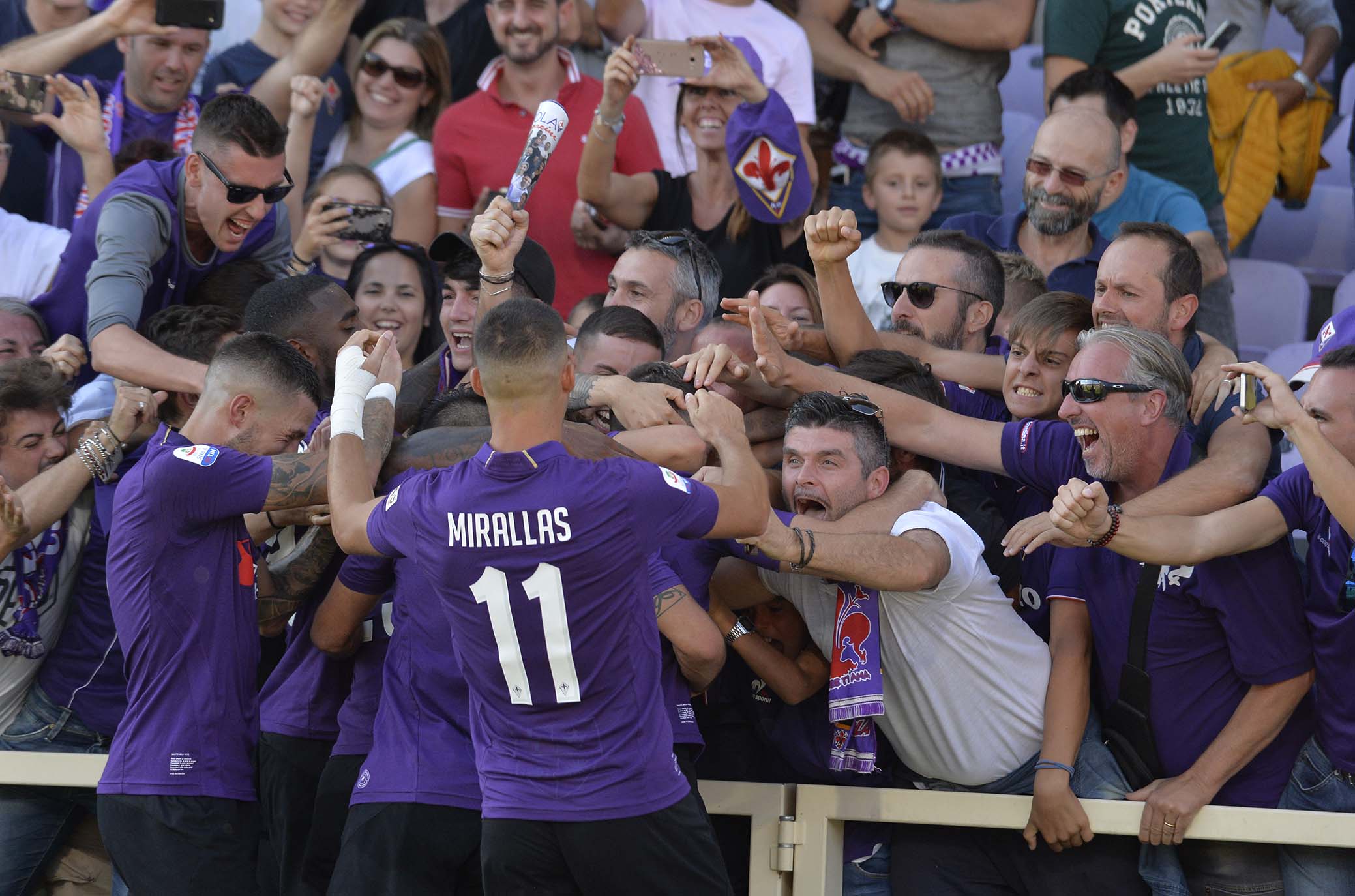 FIORENTINA-ATALANTA 30-09-2018. ESULTANZA DI JORDAN VERETOUT. GALASSI SILVANO/SILPRESS