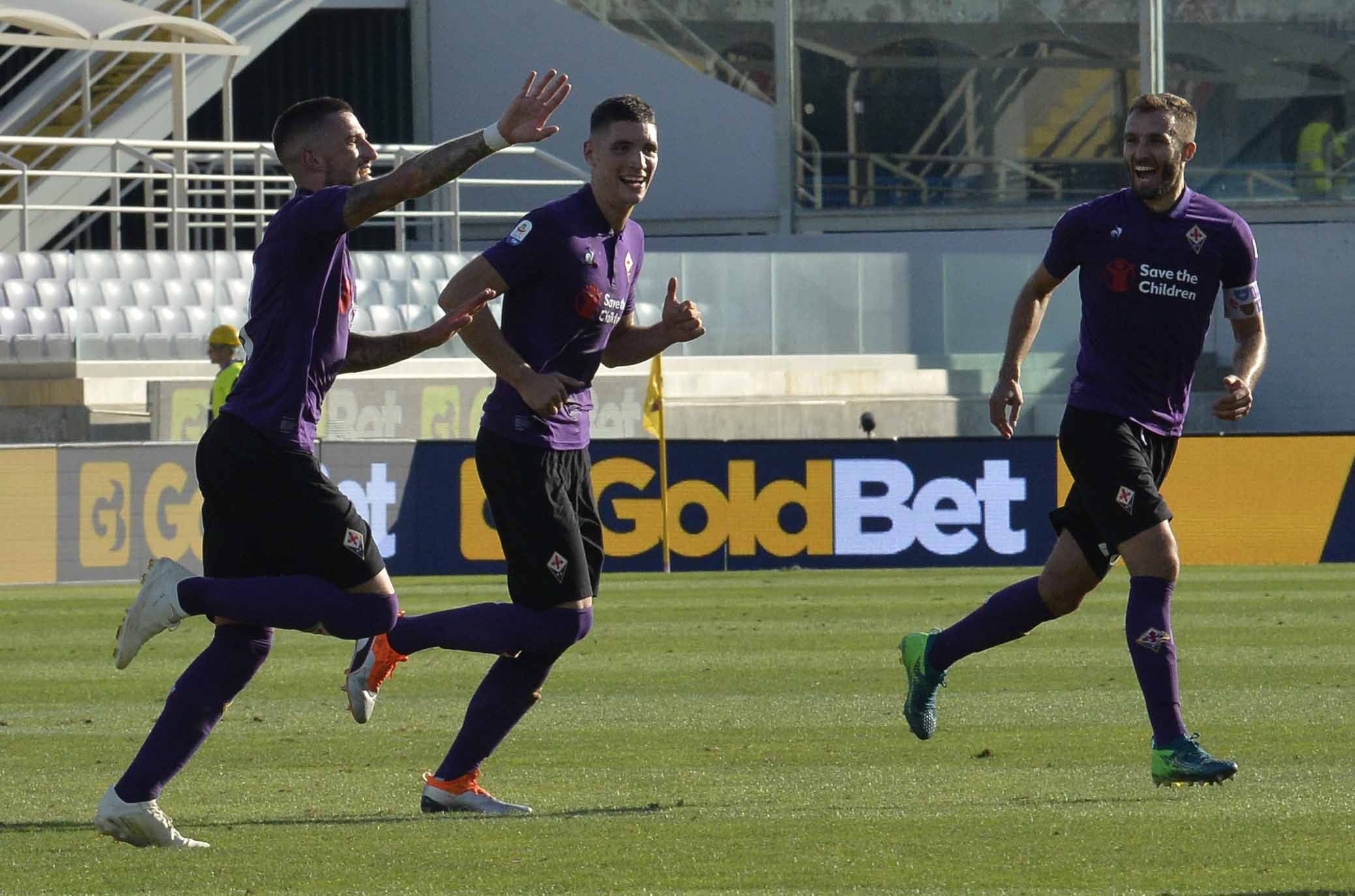 FIORENTINA-ATALANTA 30-09-2018 ESULTANZA DI CRISTIANO BIRAGHI. GALASSI SILVANO/SILPRESS