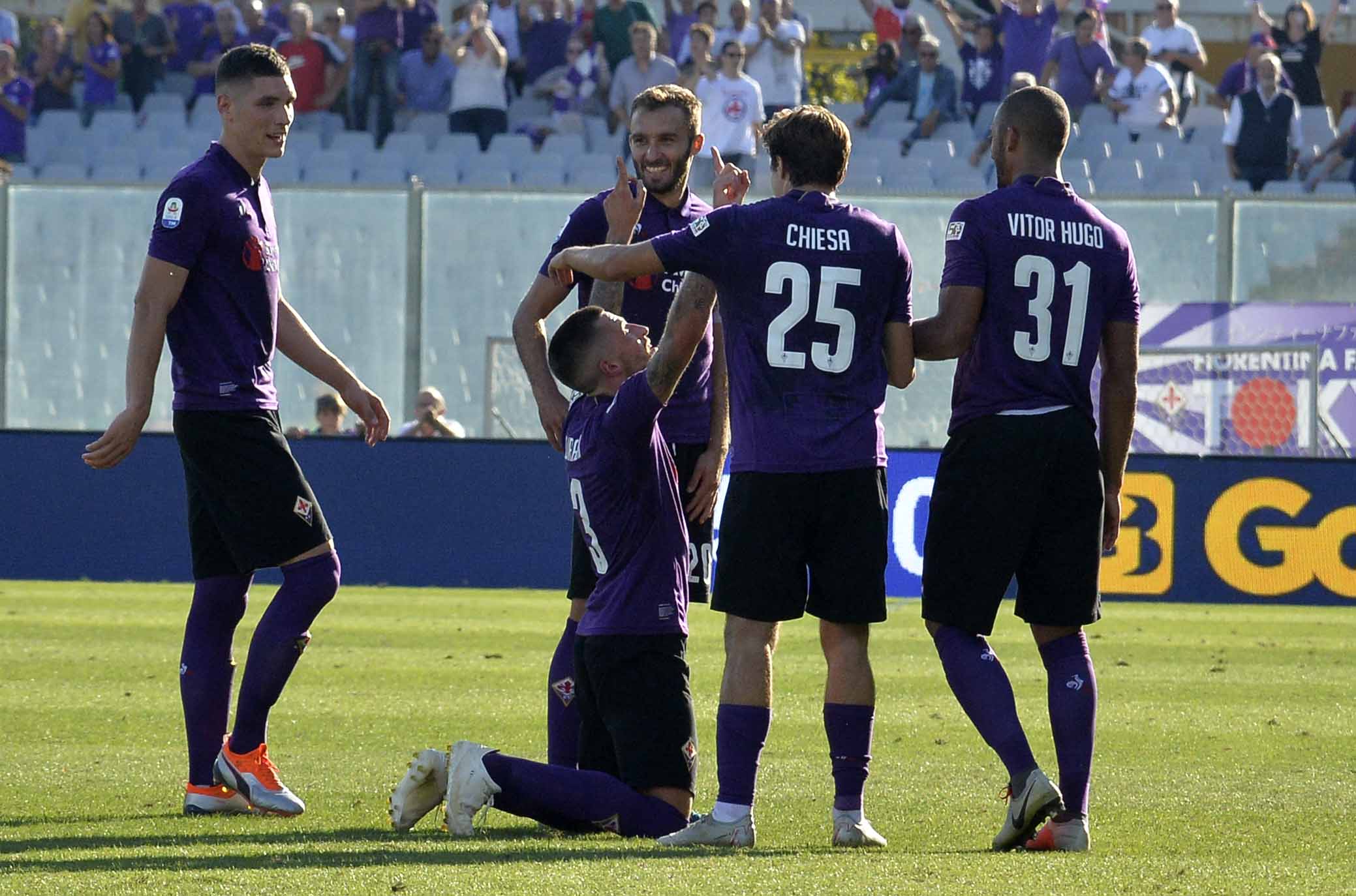 FIORENTINA-ATALANTA 30-09-2018 ESULTANZA DI CRISTIANO BIRAGHI. GALASSI SILVANO/SILPRESS