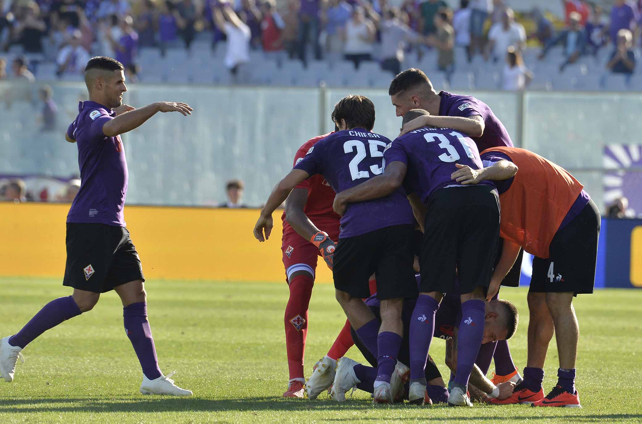 FIORENTINA-ATALANTA 30-09-2018 ESULTANZA DI CRISTIANO BIRAGHI. GALASSI SILVANO/SILPRESS