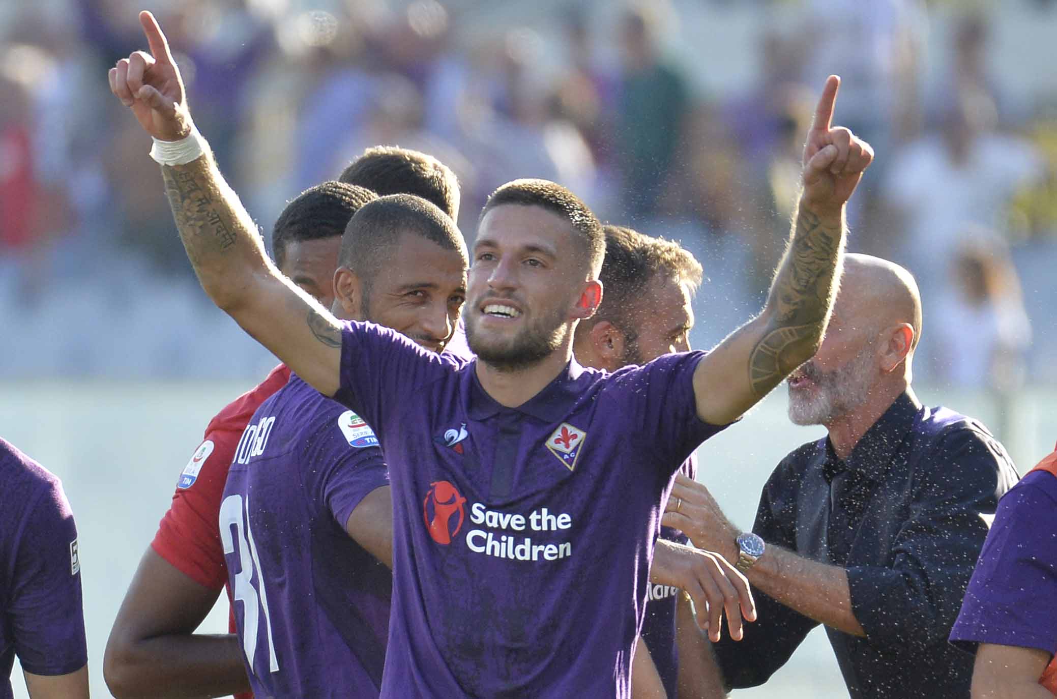 FIORENTINA-ATALANTA 30-09-2018 ESULTANZA DI CRISTIANO BIRAGHI. GALASSI SILVANO/SILPRESS