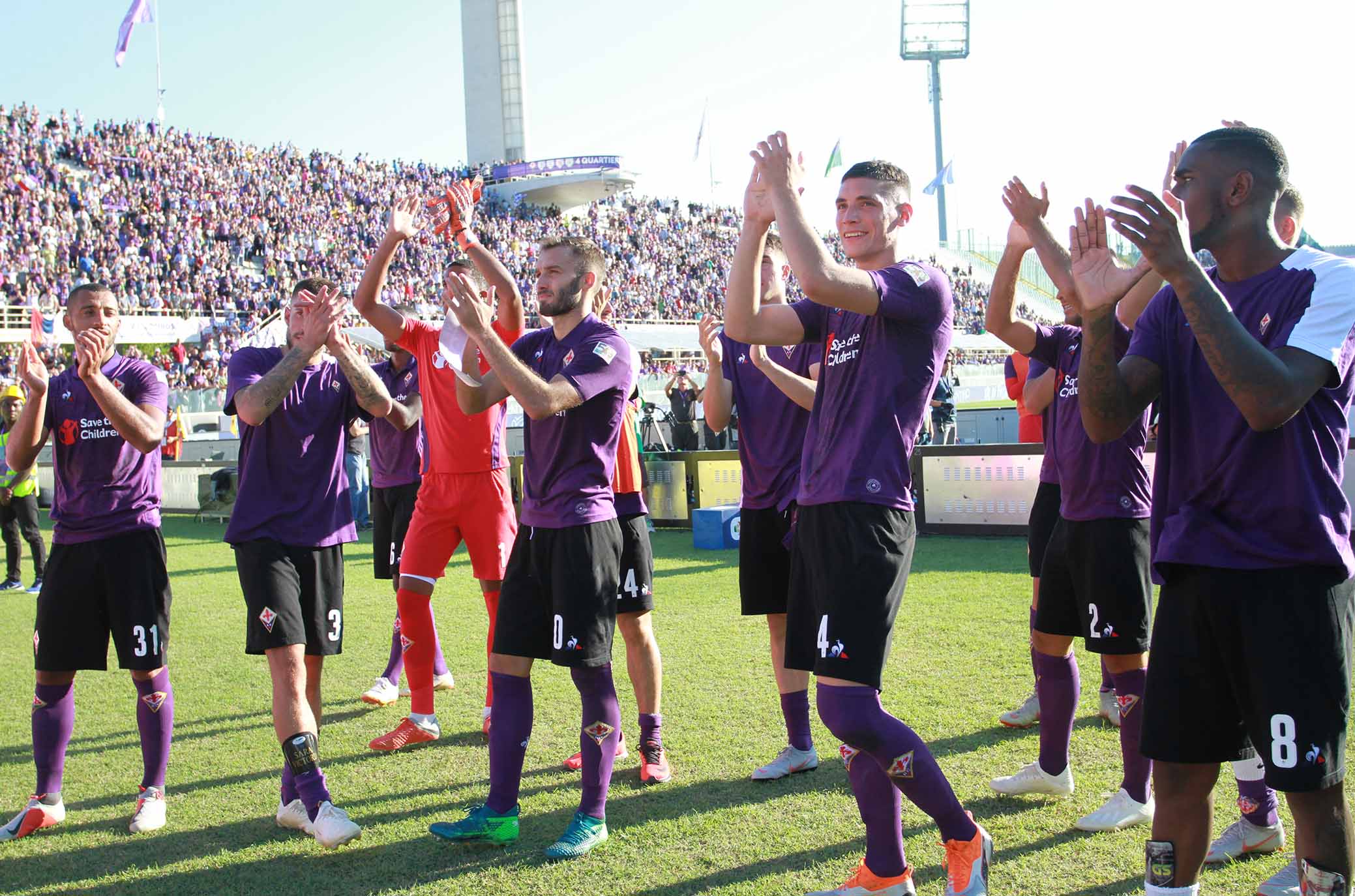 FIORENTINA-ATALANTA 30-09-2018 SALUTO FINALE. GALASSI SILVANO/SILPRESS