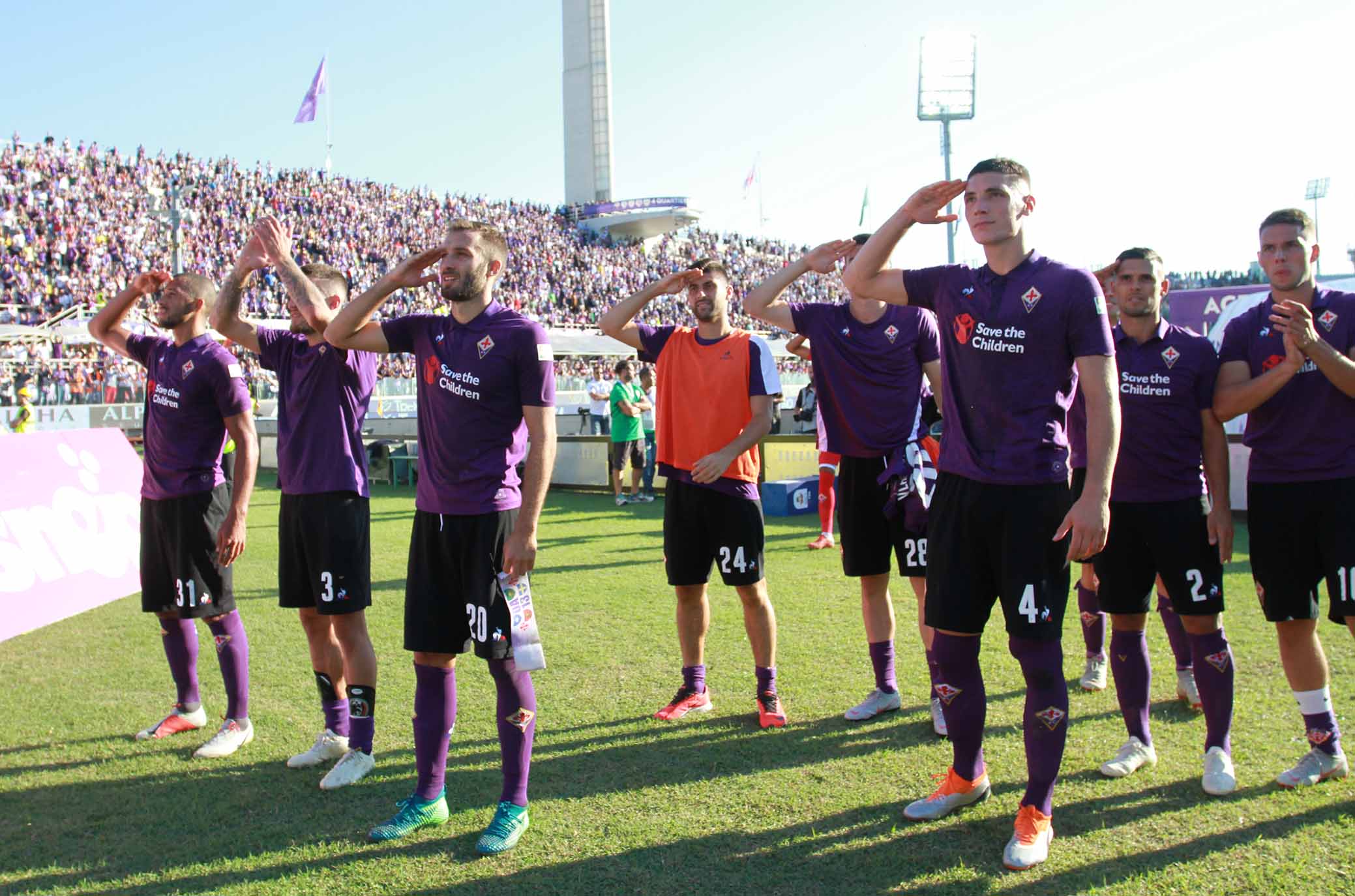 FIORENTINA-ATALANTA 30-09-2018 SALUTO AL CAPITANO. GALASSI SILVANO/SILPRESS