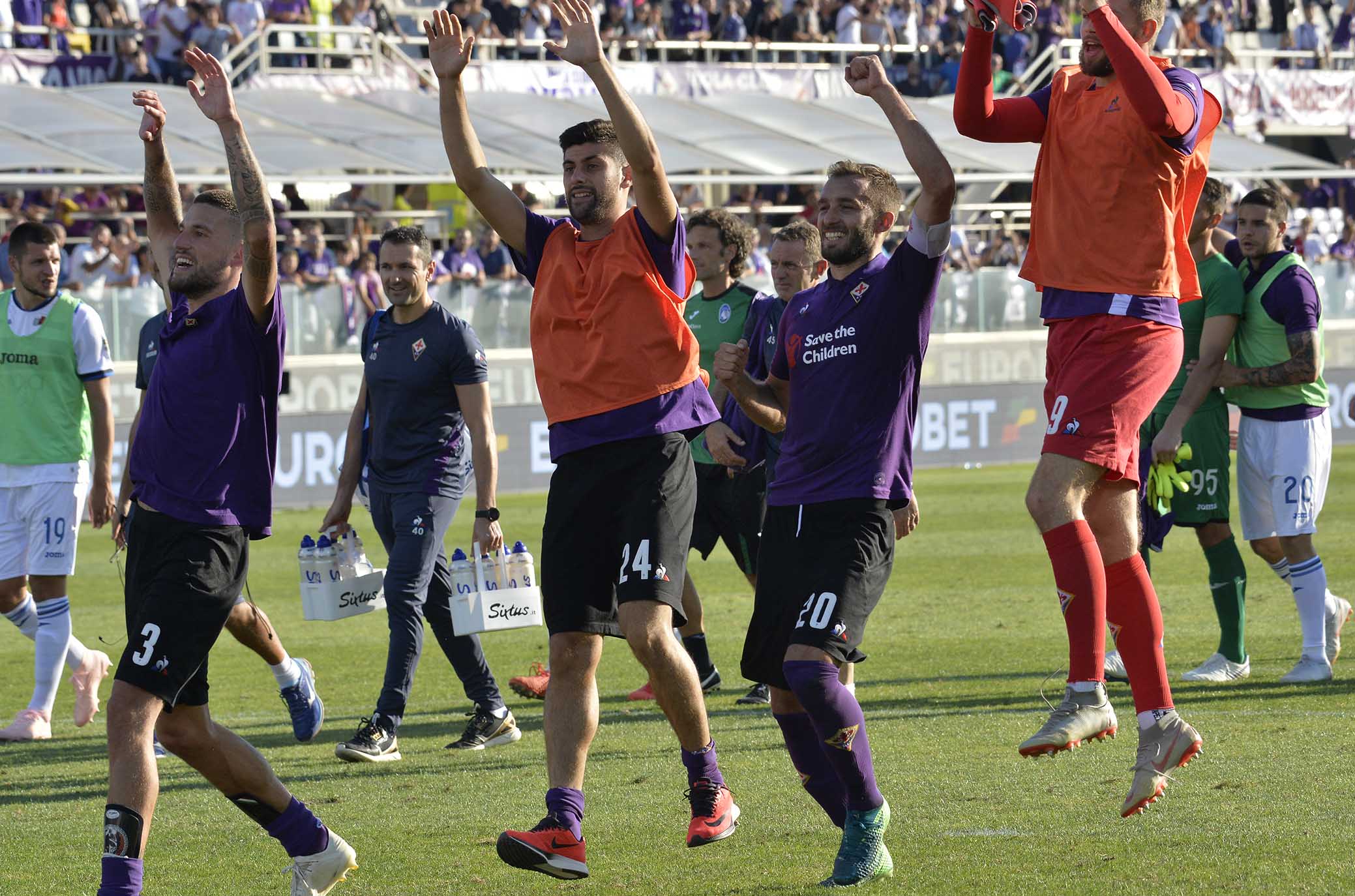 FIORENTINA-ATALANTA 30-09-2018 ESULTANZA FINALE. GALASSI SILVANO/SILPRESS