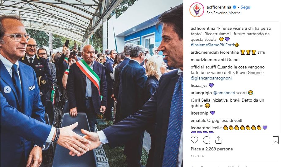 Andrea Della Valle stringe la mano al Premier Conte (FOTO)