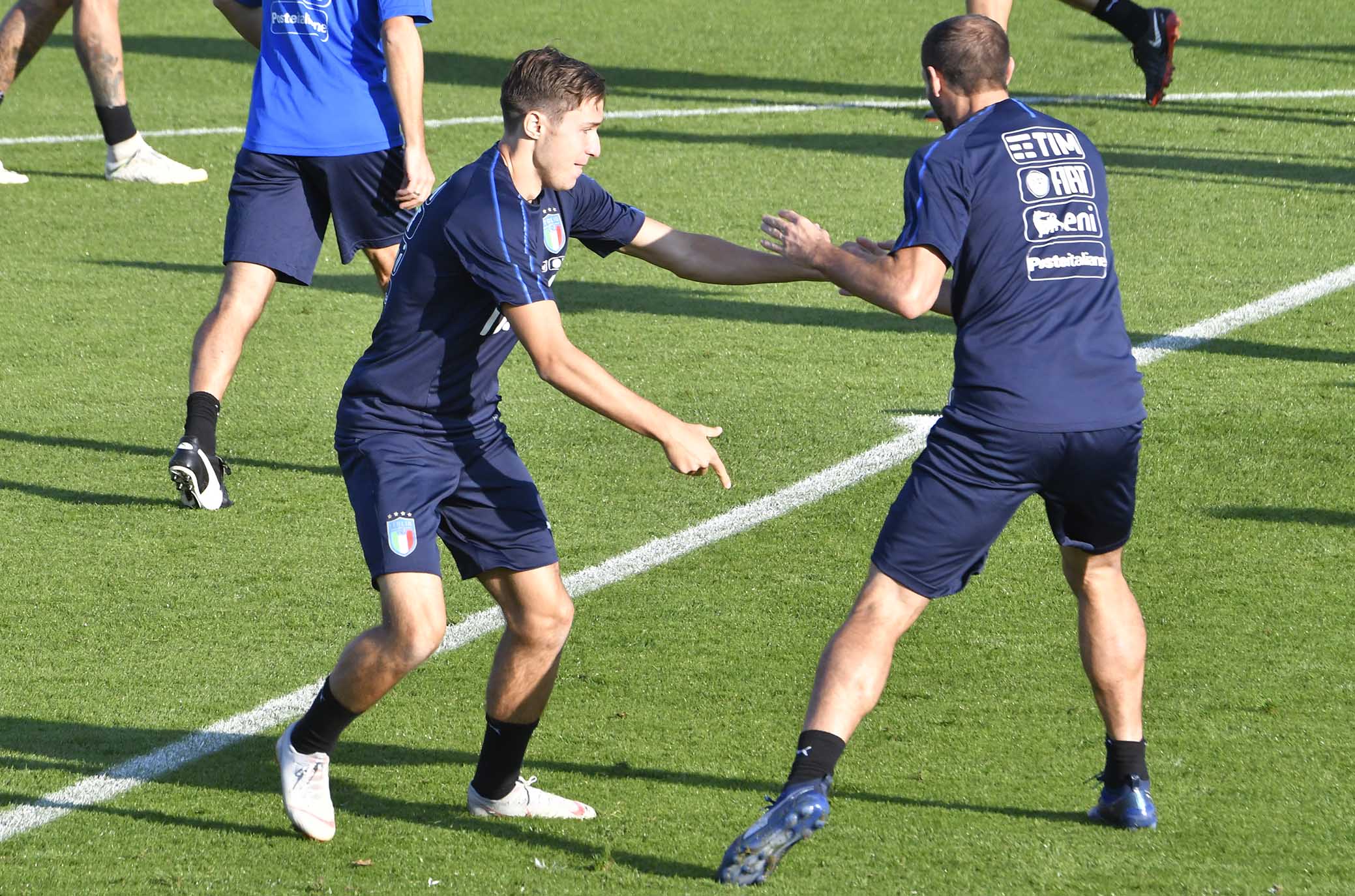 COVERCIANO RITIRO DELLA NAZIONALE 08-10-2018 GIORGIO CHIELLINI E FEDERICO CHIESA. GALASSI SILVANO/SILPRESS