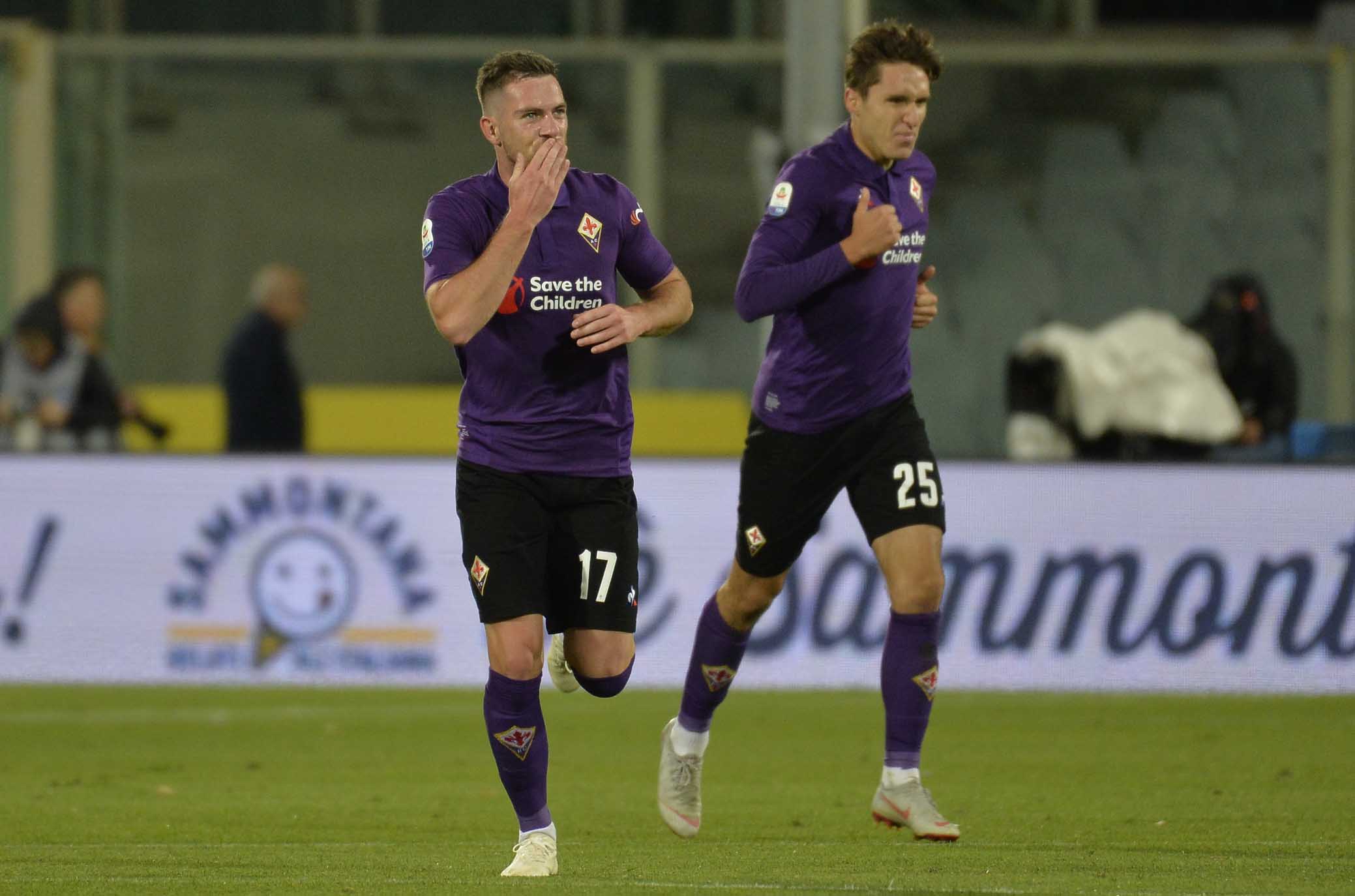 FIORENTINA-CAGLIARI 21-10-2018 ESULTANZA DI JORDAN VERETOUT. GALASSI SILVANO/SILPRESS