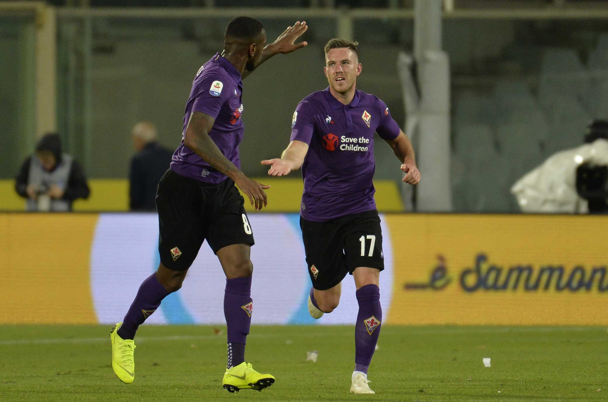 FIORENTINA-CAGLIARI 21-10-2018 ESULTANZA DI JORDAN VERETOUT. GALASSI SILVANO/SILPRESS