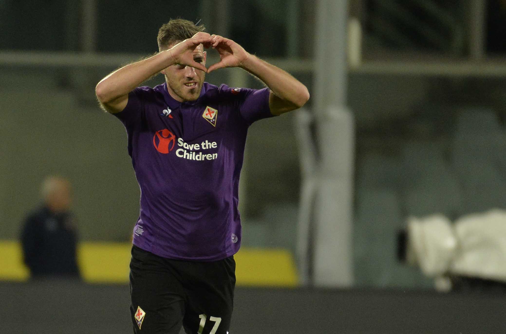 FIORENTINA-CAGLIARI 21-10-2018 ESULTANZA DI JORDAN VERETOUT. GALASSI SILVANO/SILPRESS