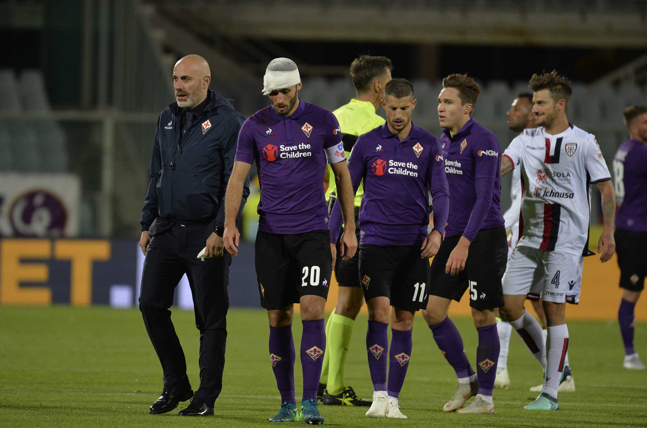 FIORENTINA-CAGLIARI 21-10-2018 DELUSIONE DIN GERMAN PEZZELLA. GALASSI SILVANO/SILPRESS