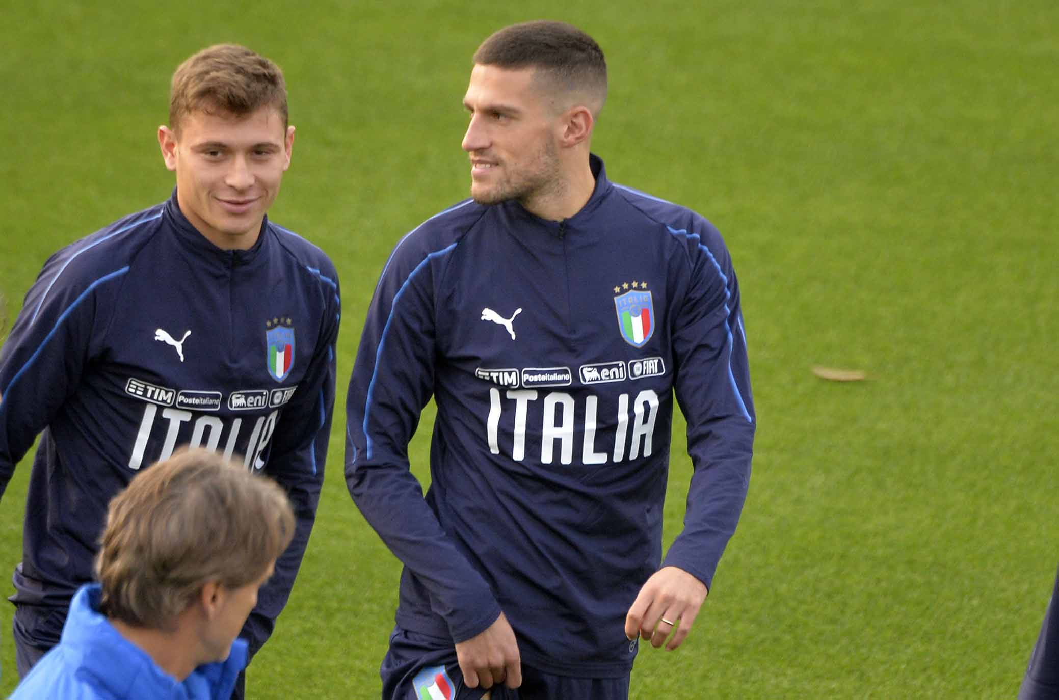 COVERCIANO RITIRO NAZIONALE 13-11-2018. NICOLO BARELLA E CRISTIANO BIRAGHI. GALASSI SILVANO/SILPRESS