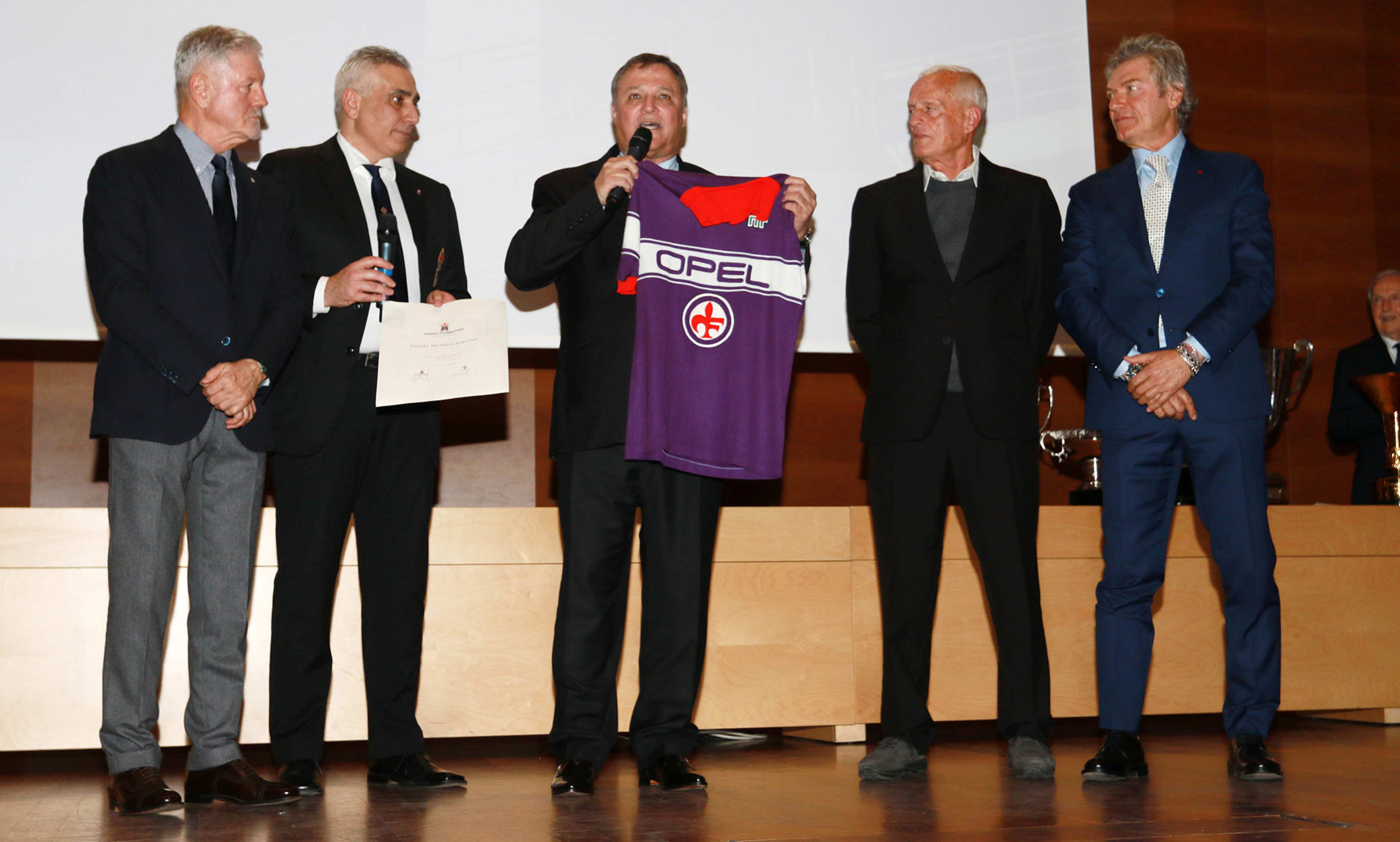 FIORENTINA 26-11-2018 HALL OF FAME. DANIEL BERTONI E GIANCARLO ANTOGNONI. GALASSI SILVANO/SILPRESS