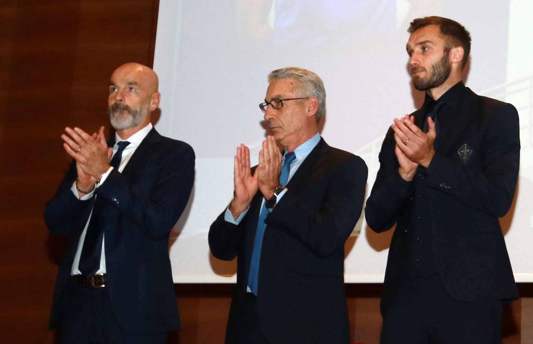 FIORENTINA 26-11-2018 HALL OF FAME. GINO SALICA, STEFANO PIOLI E GERMAN PEZZELLA. GALASSI SILVANO/SILPRESS