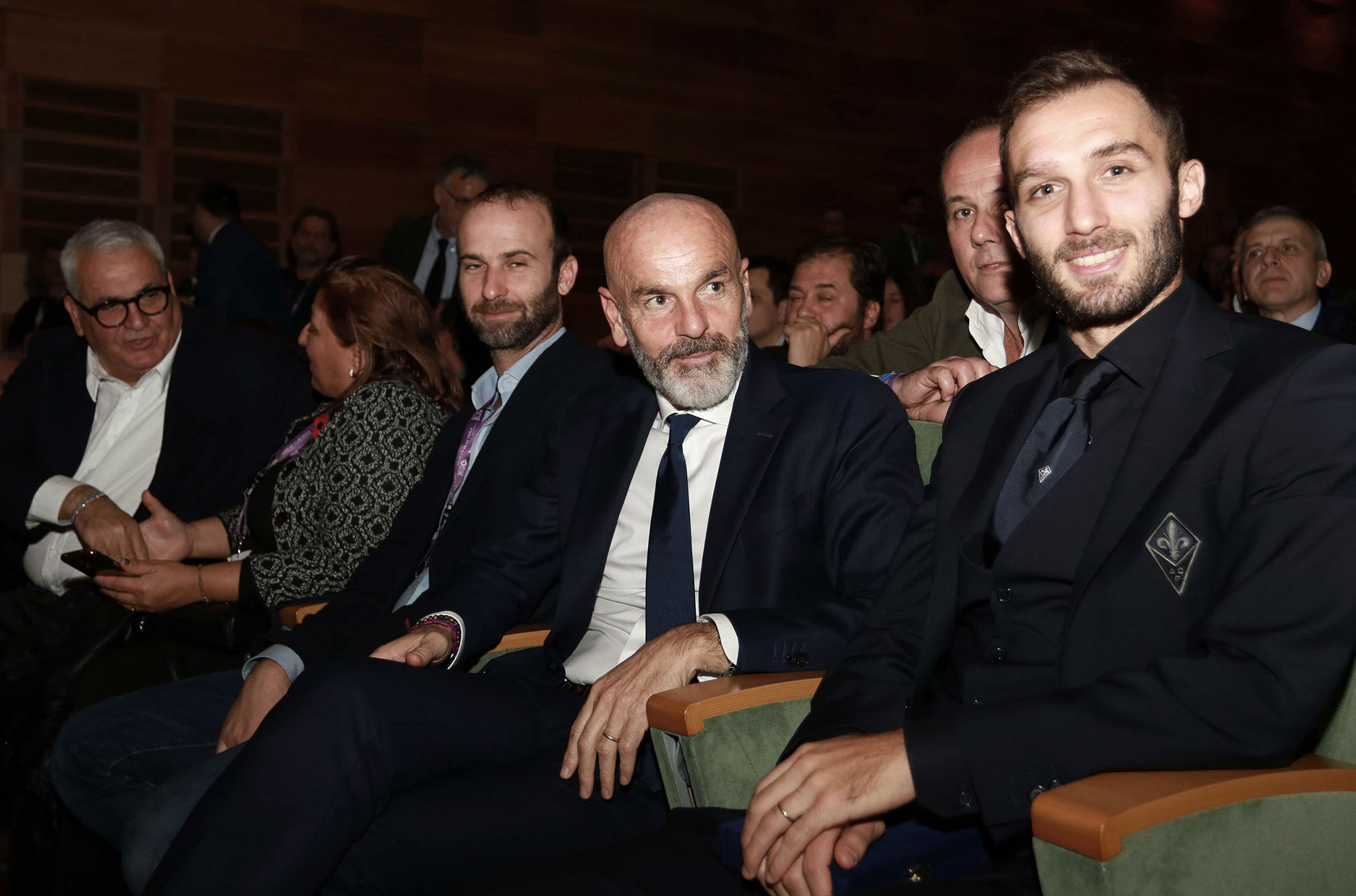 FIORENTINA 26-11-2018 HALL OF FAME. STEFANO PIOLI E GERMAN PEZZELLA E PANTALEO CORVINO. GALASSI SILVANO/SILPRESS