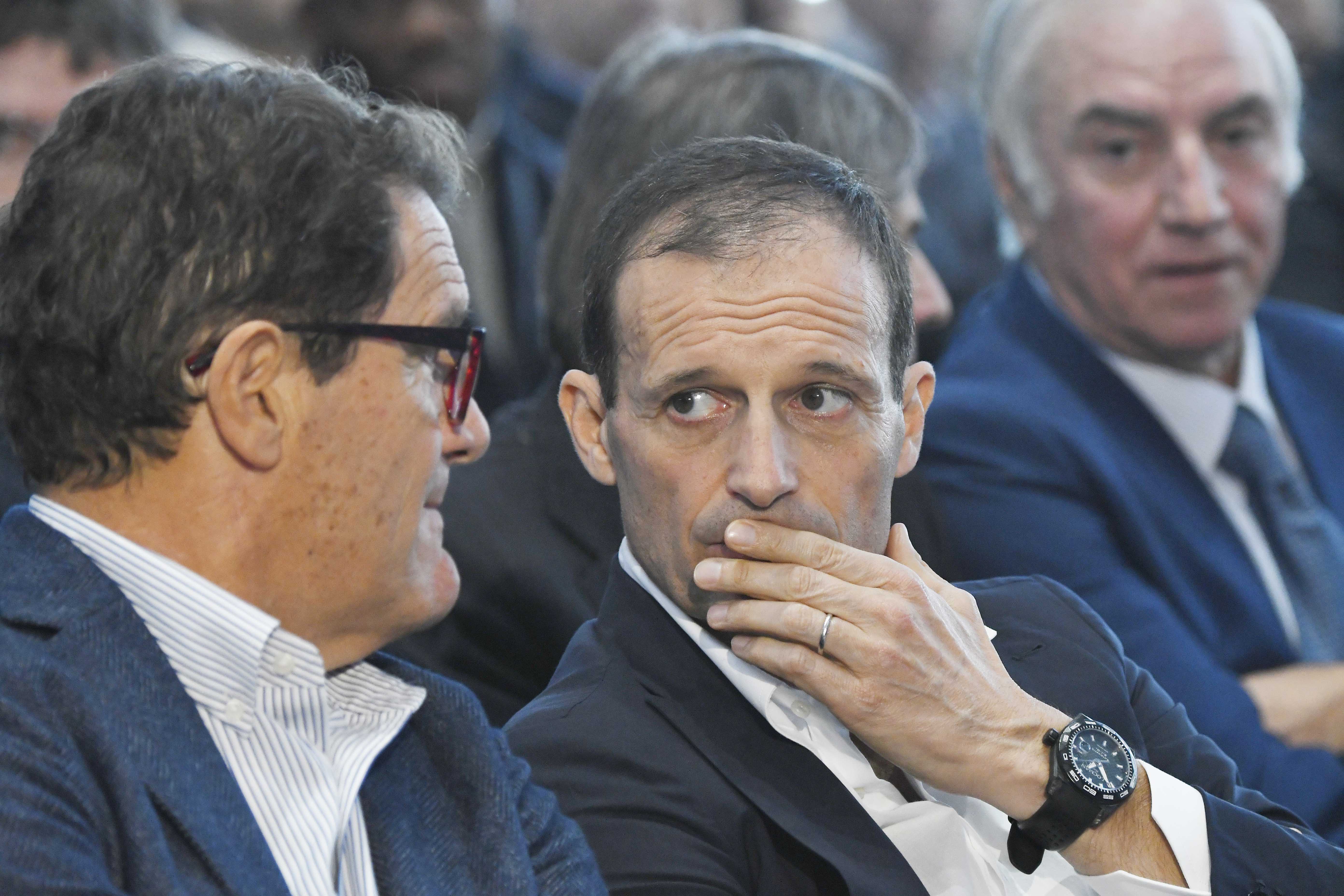 COVERCIANO PANCHINA D'ORO 12-11-2018 FABIO CAPELLO E MASSIMILIANO ALLEGRI. GALASSI SILVANO/SILPRESS