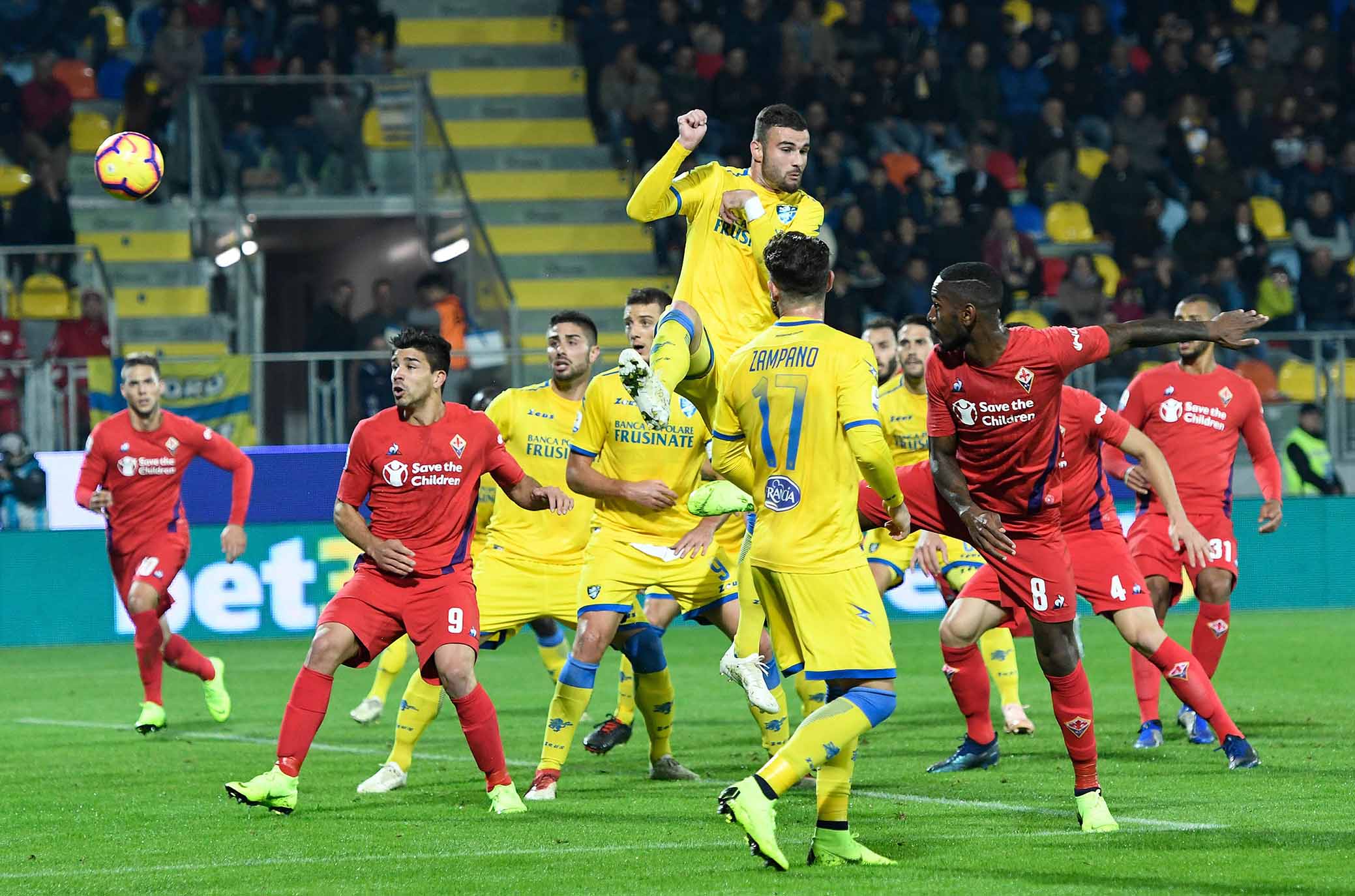 FROSINONE-FIORENTINA 09-11-2018 MISCHIA IN AREA DEL FROSINONE . GALASSI SILVANO/SILPRESS
