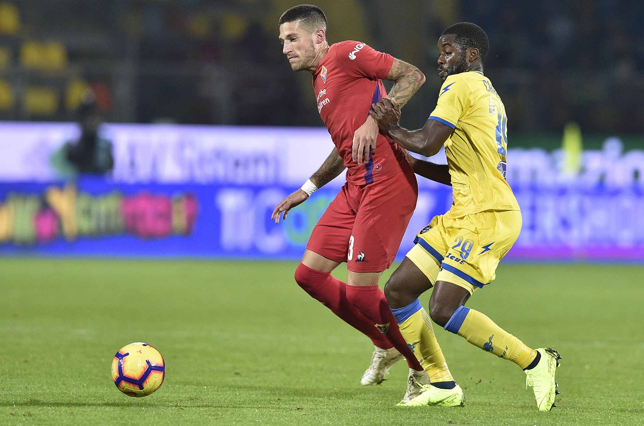 FROSINONE-FIORENTINA 09-11-2018 CRISTIANO BIRAGHI E JOEL CAMPBELL. GALASSI SILVANO/SILPRESS