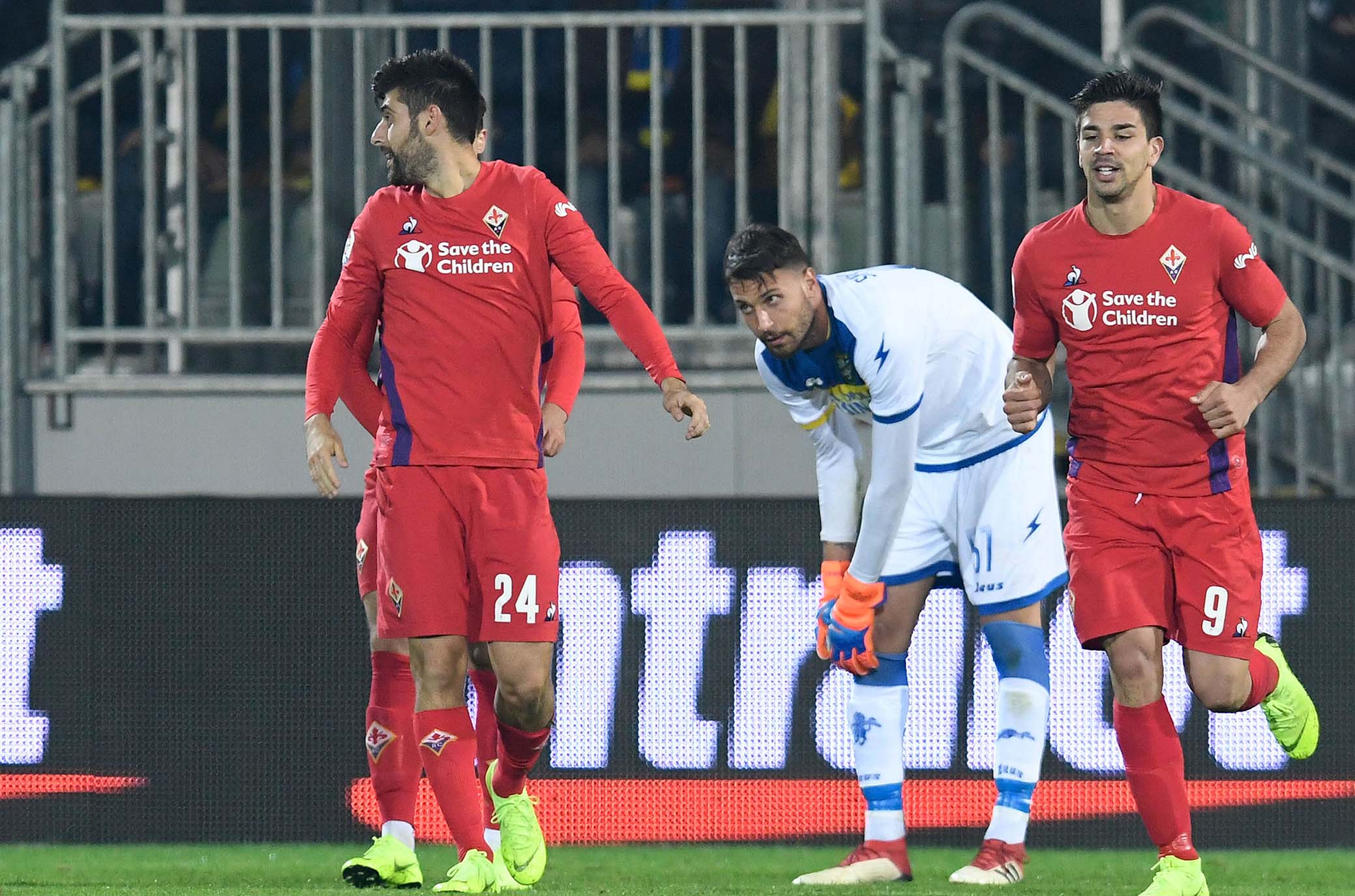 FROSINONE-FIORENTINA 09-11-2018 ESULTANZA DI MARCO BENASSI DOPO IL GOL . GALASSI SILVANO/SILPRESS
