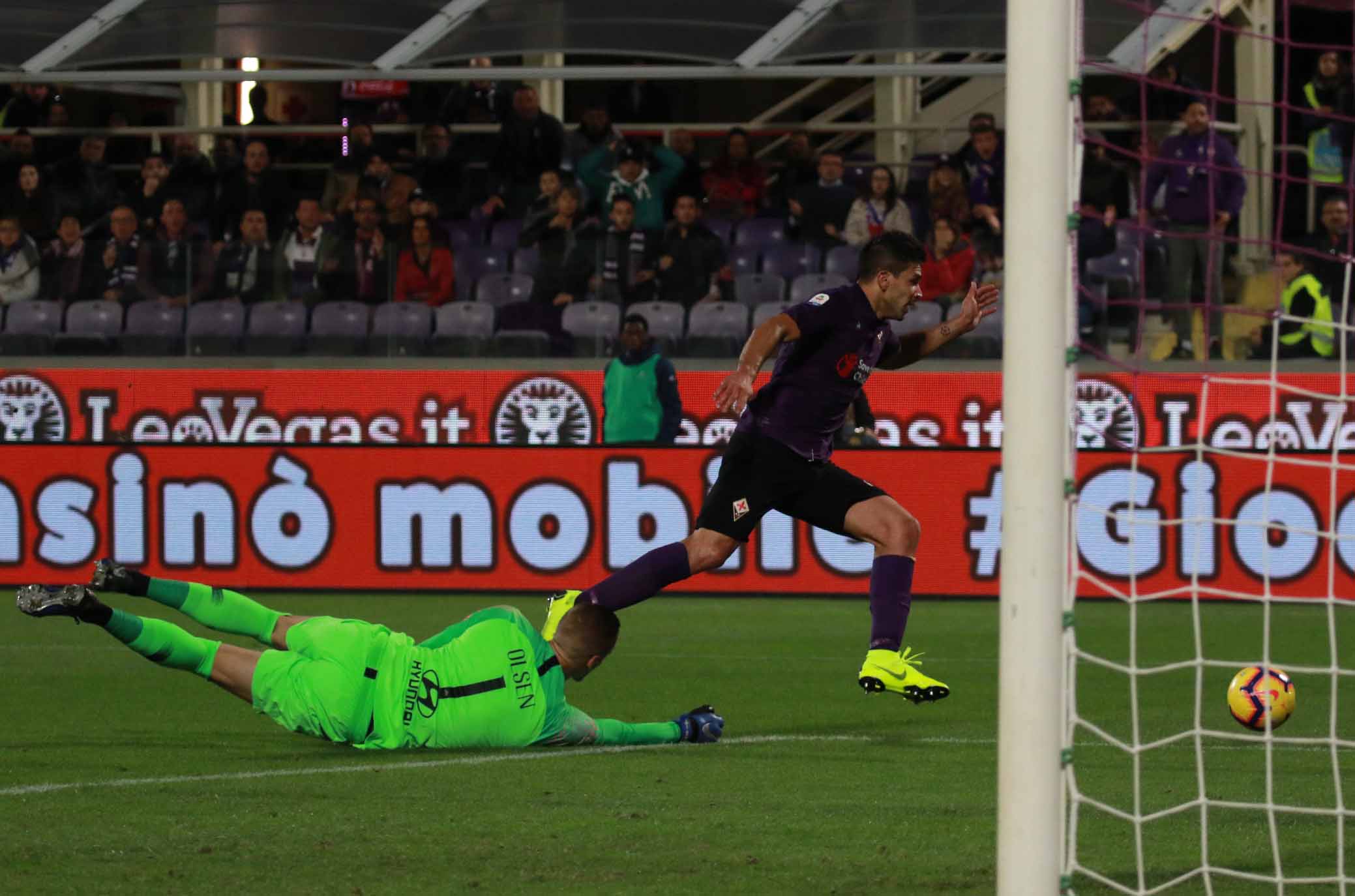 FIORENTINA-ROMA 03-11-2018 FALLO SU GIOVANNI SIMEONE. GALASSI SILVANO/SILPRESS