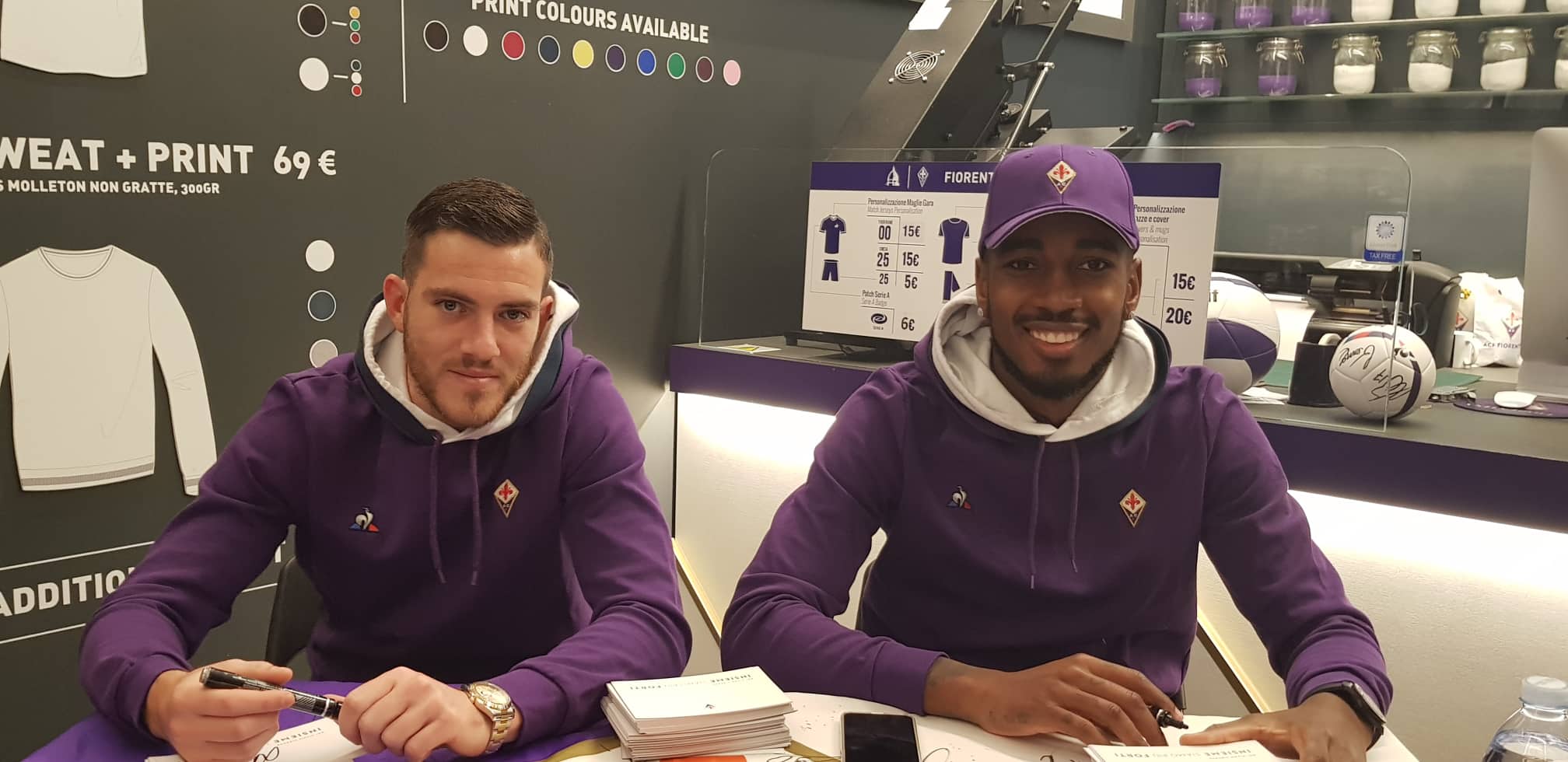 Veretout e Gerson incontrano i tifosi al Fiorentina Store (Foto)