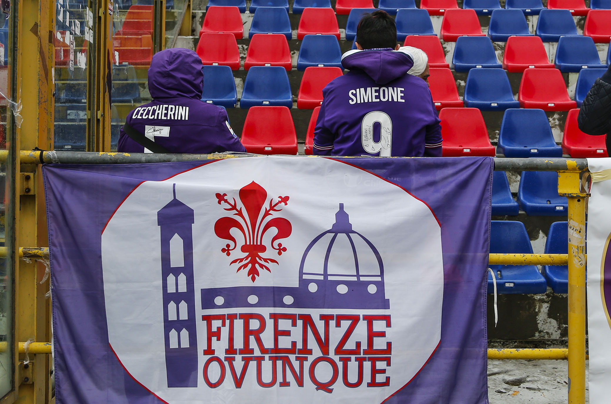 BOLOGNA ITALIA, 25-11-18 - 13° GIORNATA DI CAMPIONATO SERIE A TIM - STADIO RENATO DALL'ARA, BOLOGNA VS FIORENTINA, BY CASTALDI / SILPRESS NELLA FOTO: TIFOSI DELLA FIORENTINA