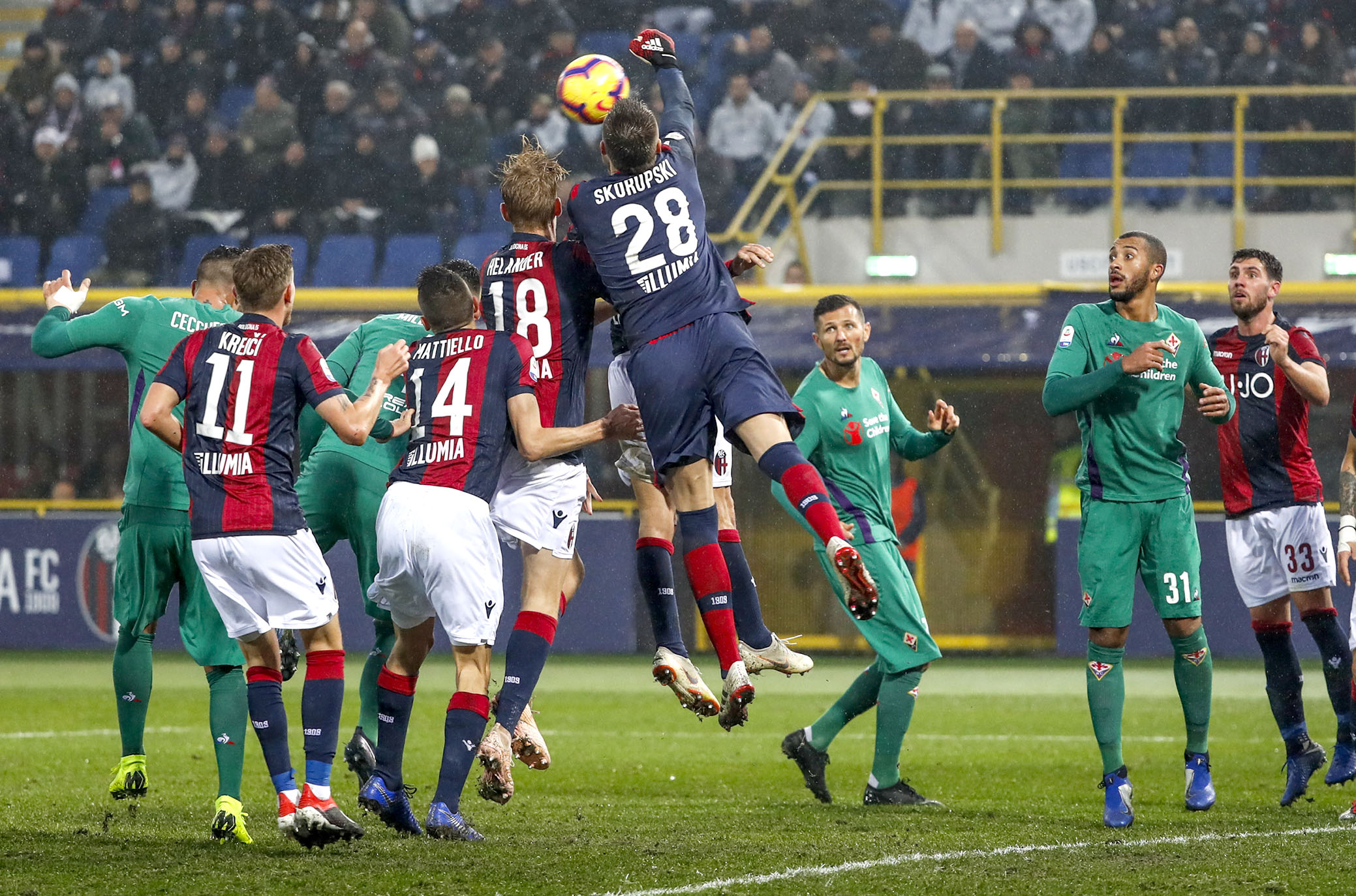 BOLOGNA ITALIA, 25-11-18 - 13° GIORNATA DI CAMPIONATO SERIE A TIM - STADIO RENATO DALL'ARA, BOLOGNA VS FIORENTINA, BY CASTALDI / SILPRESS NELLA FOTO: MISCHIA
