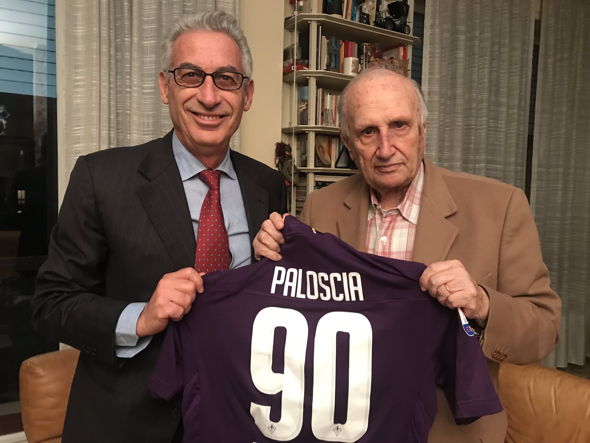 Il regalo della Fiorentina per i 90 anni di Paloscia (FOTO)