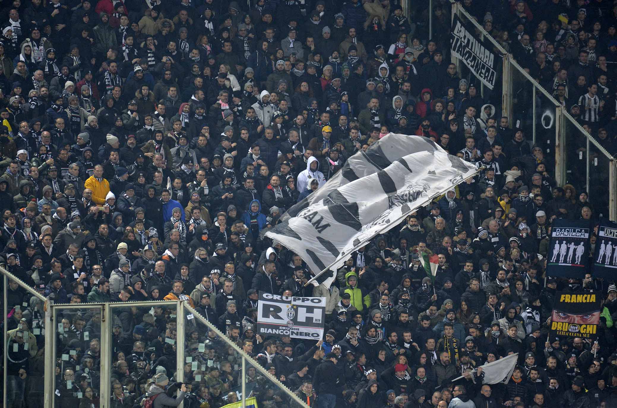 In arrivo 2500 tifosi juventini (compresi 800 ultras): controlli fin dalla mattina