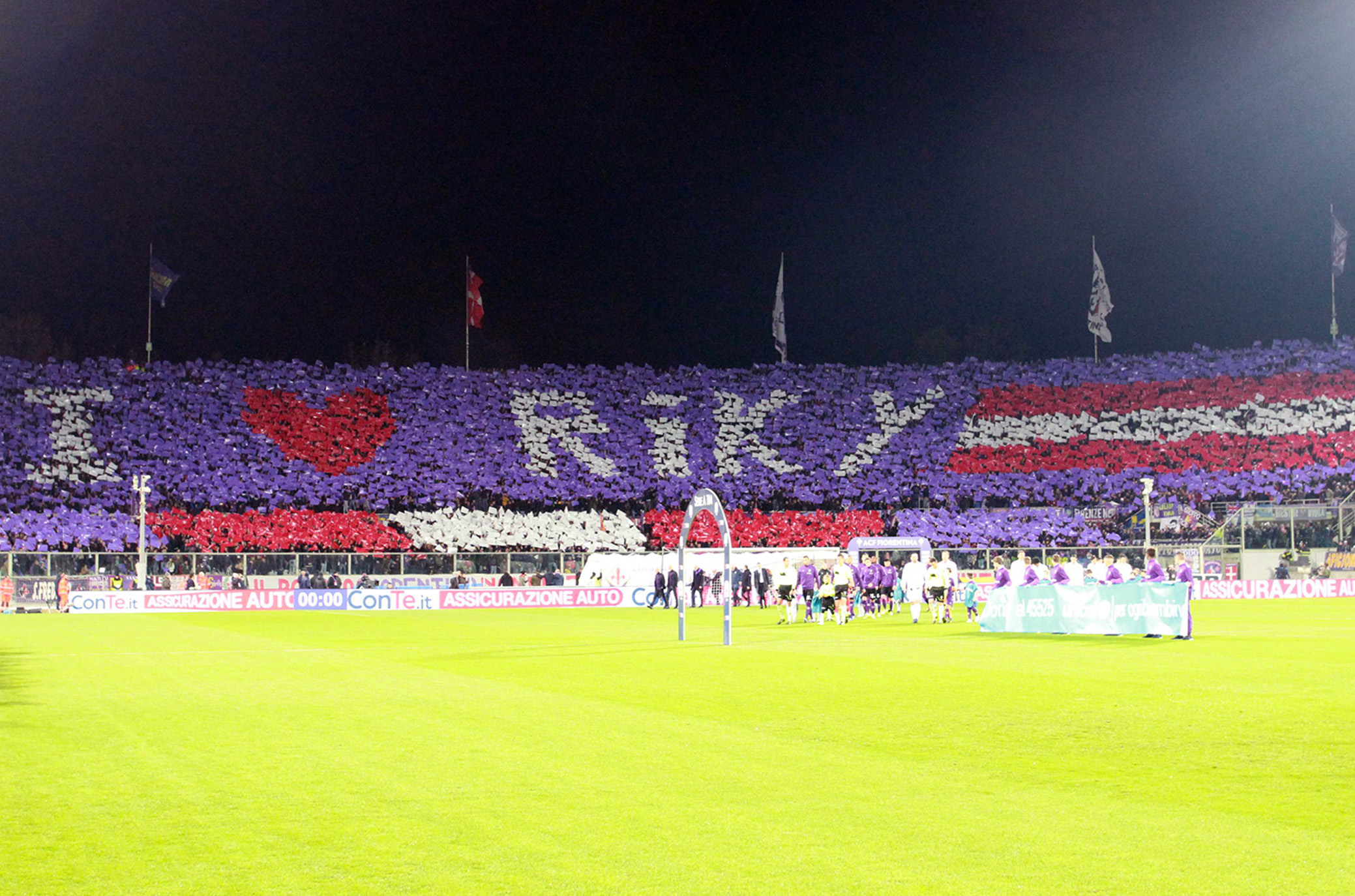 FIORENTINA-JUVENTUS 01-12-18. COREOGRAFIA IN CURVA FIESOLE. GALASSI SILVANO/SILPRESS