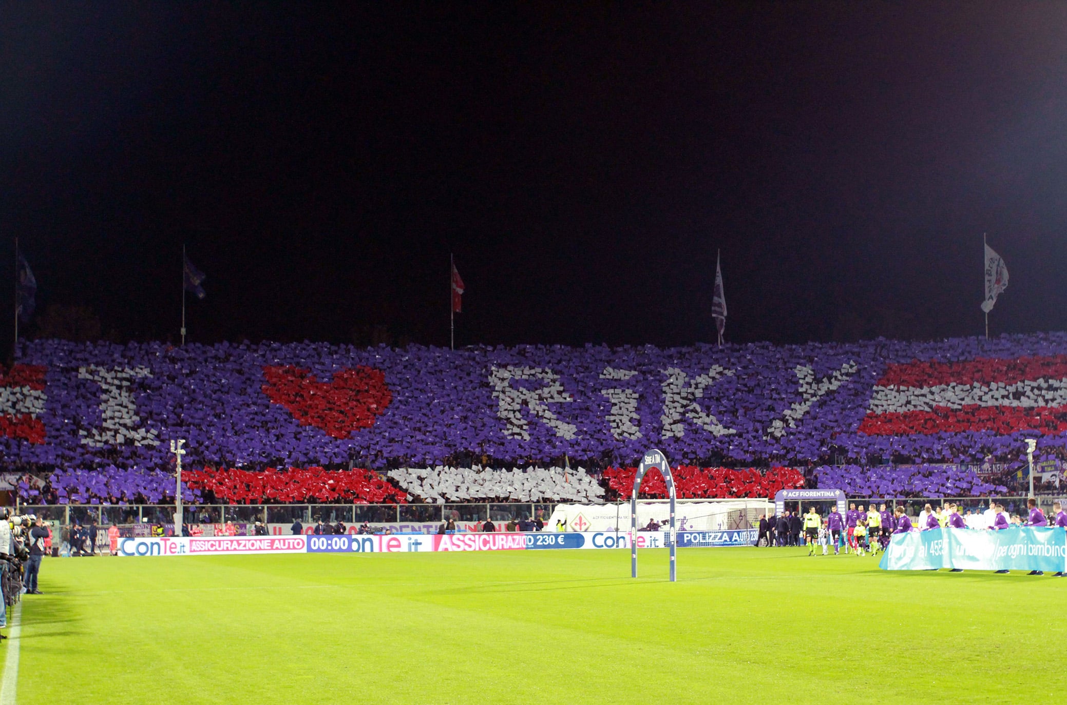 FIORENTINA-JUVENTUS 01-12-18. COREOGRAFIA IN CURVA FIESOLE. GALASSI SILVANO/SILPRESS