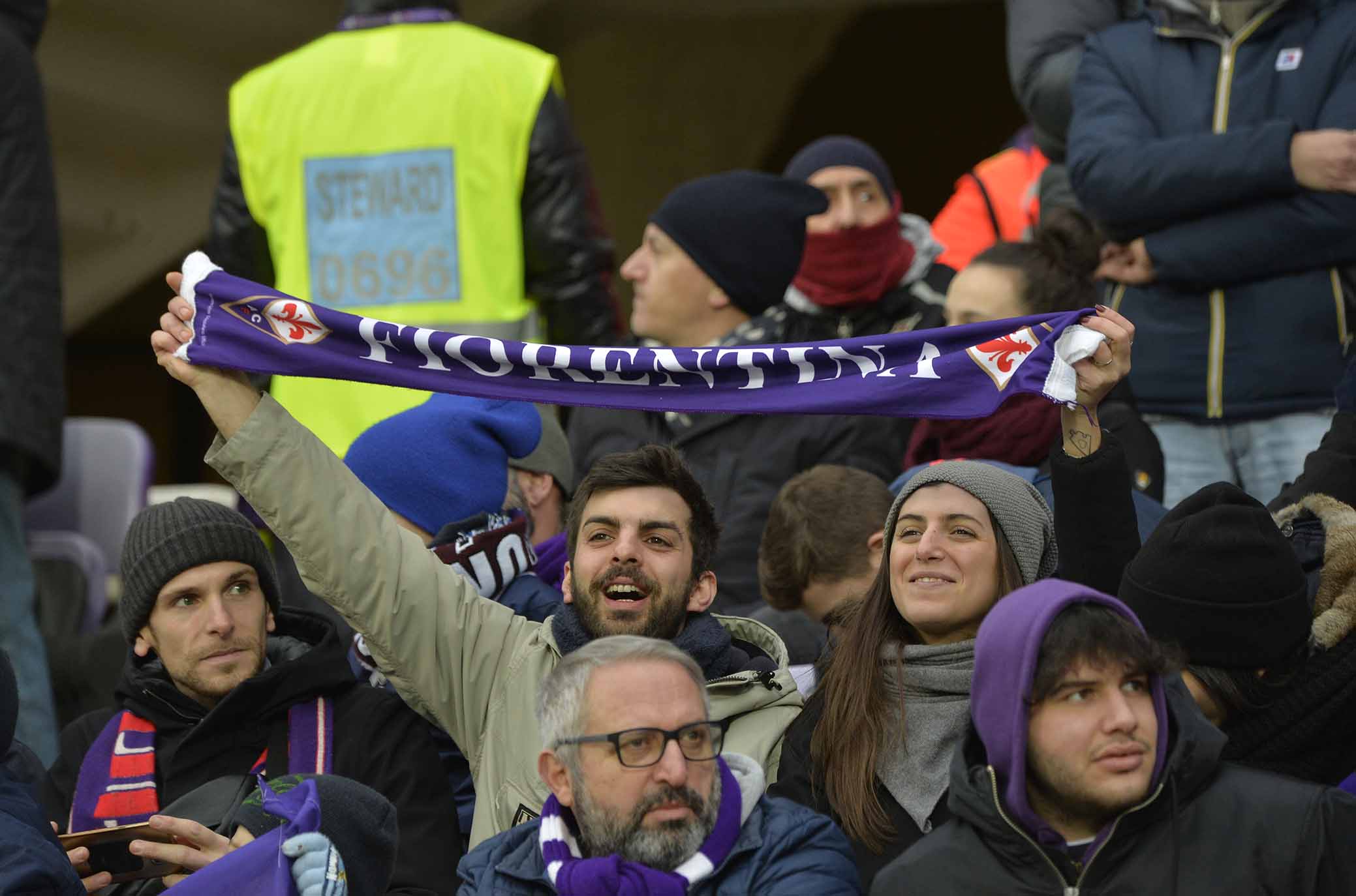 Fiorentina-Empoli, le immagini dei tifosi viola