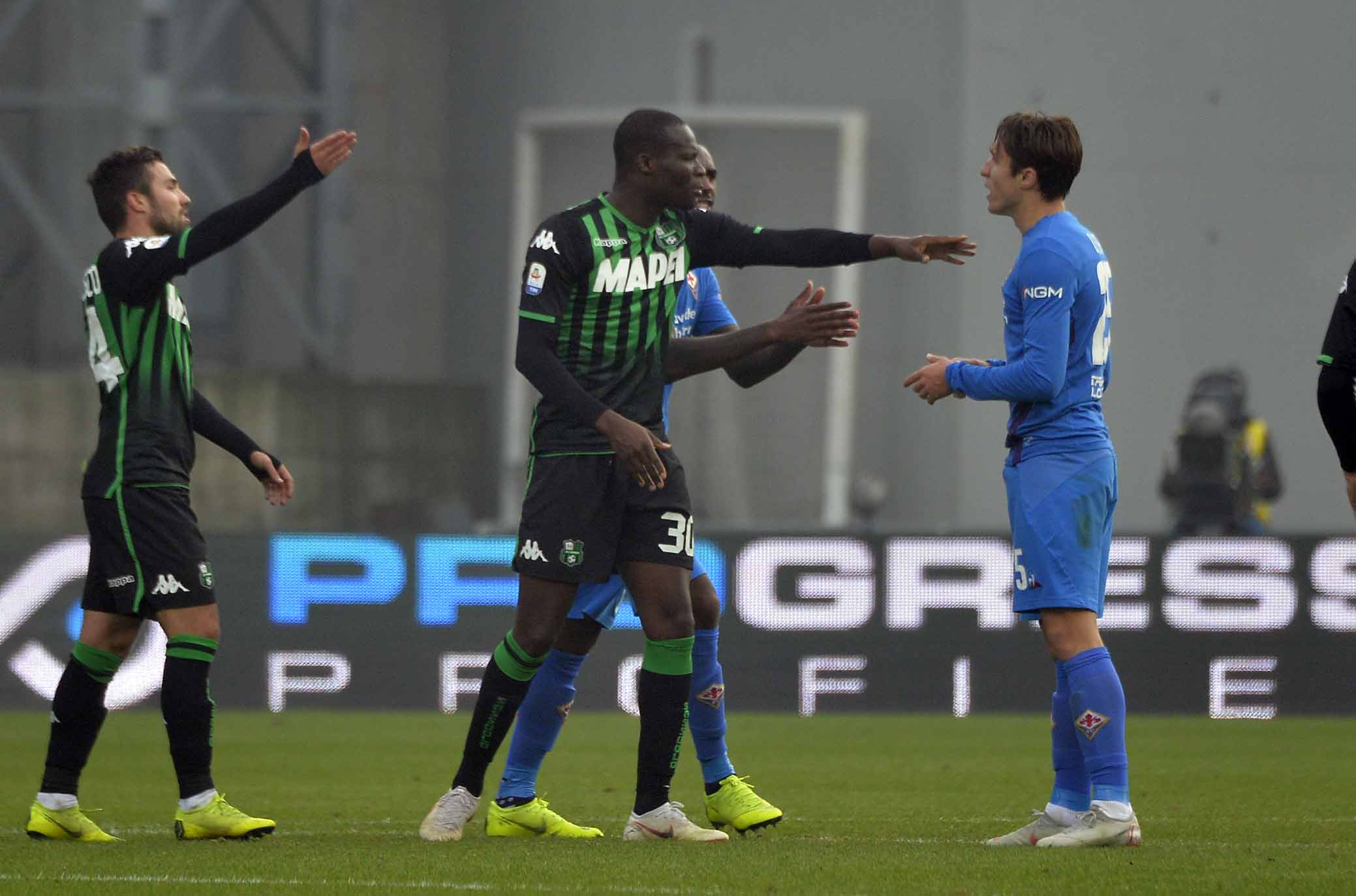 SASSUOLO-FIORENTINA 09-12-2018 BABACAR E FEDERICO CHIESA. GALASSI SILVANO/SILPRESS