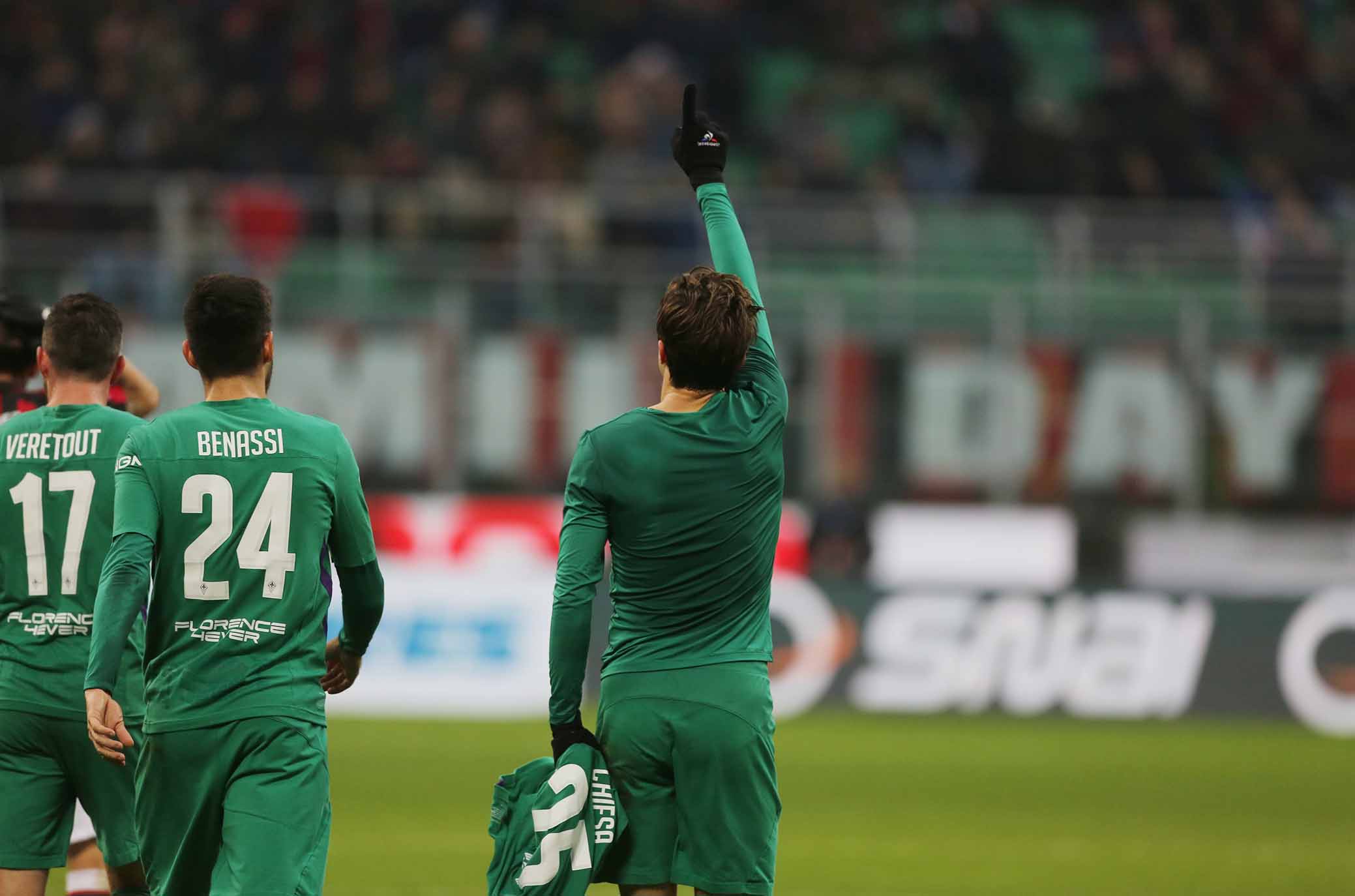 FEDERICO CHIESA ESULTANZA GOAL Milano 22 /12 /, 2018- Campionato Serie A Tim 17 Giornata 2018-19 Milan / Fiorentina ph Alberto Mariani / SILPRESS